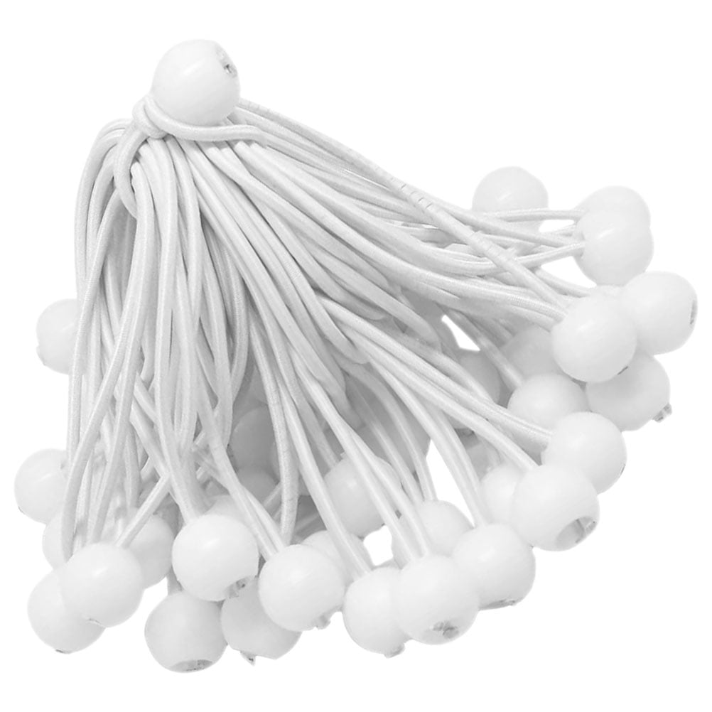 Onaparter 50 Pcs Portable Tent Fixation Bouncy Balls Bungee Cords Heavy