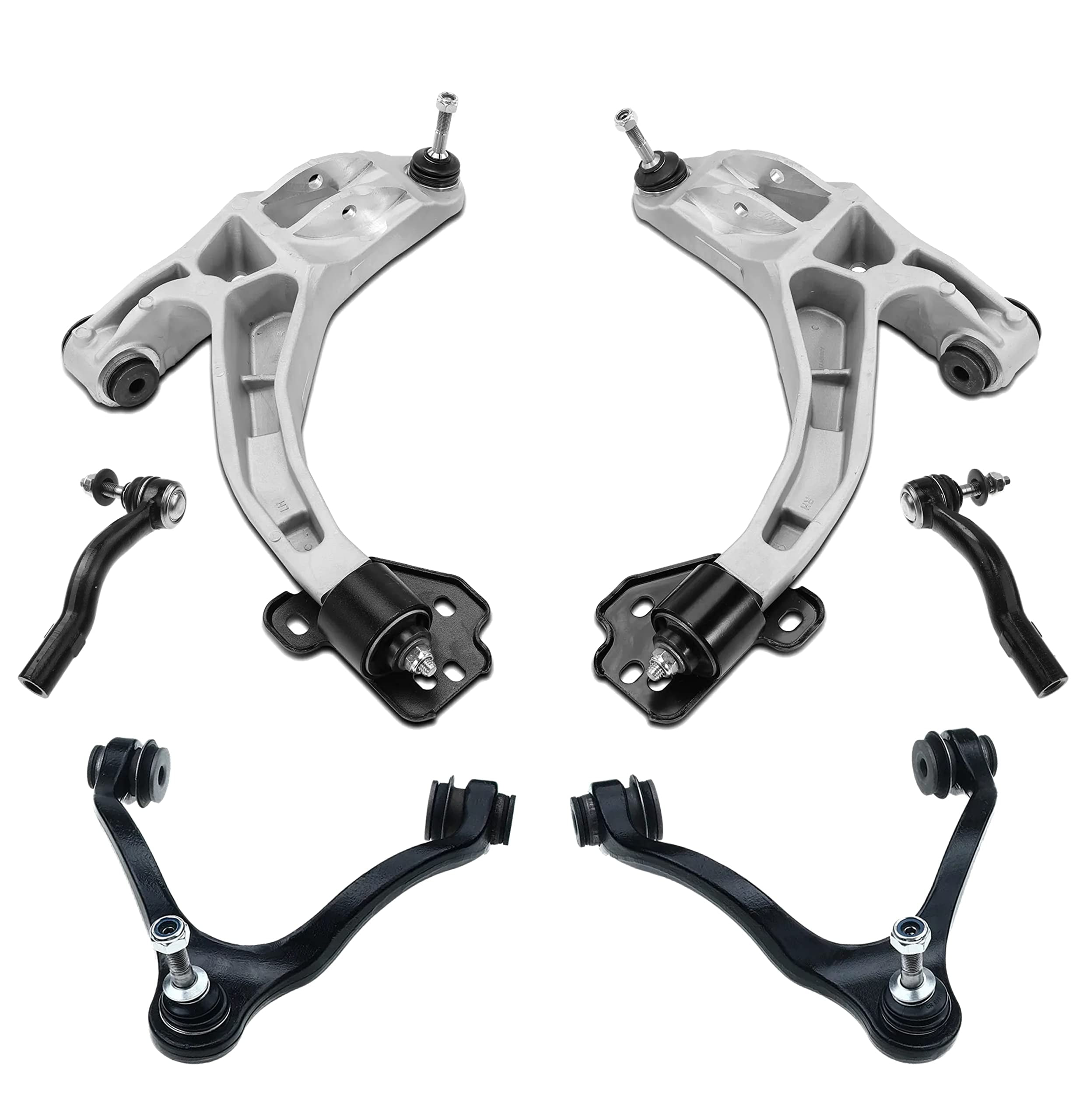 6 Pc Front Suspension Kit Upper Lower Control Arms With Ball Joints