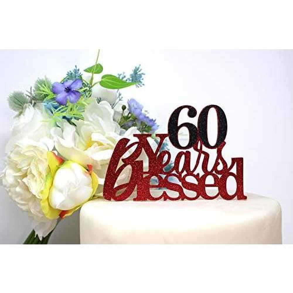 Years Blessed Cake Topper Pc Th Birthday Th Anniversary