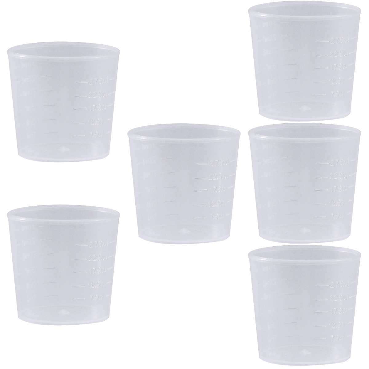 600 Pcs Measuring Cup Clear Cups Liquid Container Metal Glass With