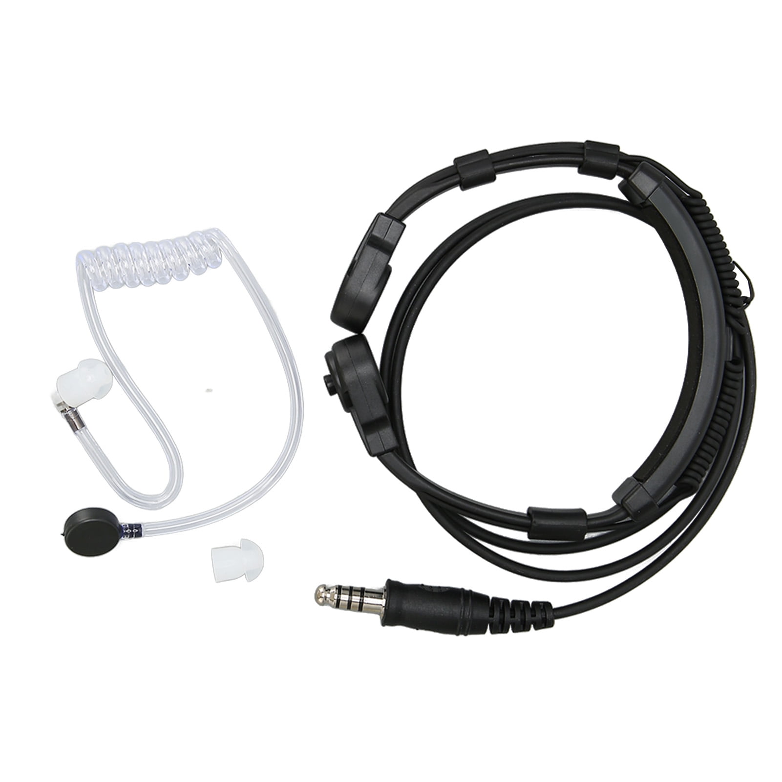 7 1mm Throat Mic Headset Telescopic Noise Cancellation Clear Sound