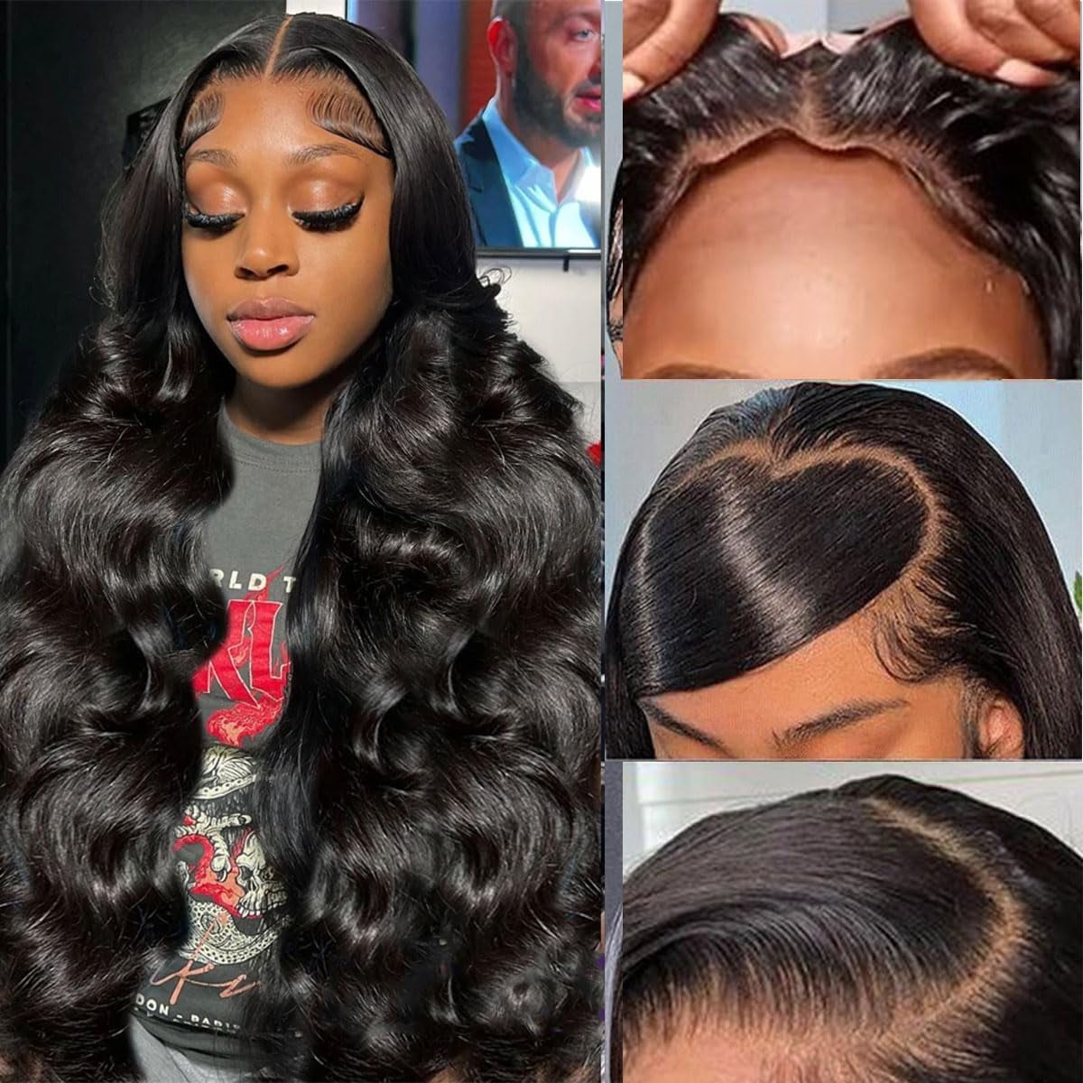 X Wear And Go Glueless Wigs Human Hair Pre Plucked Pre Cut Straight