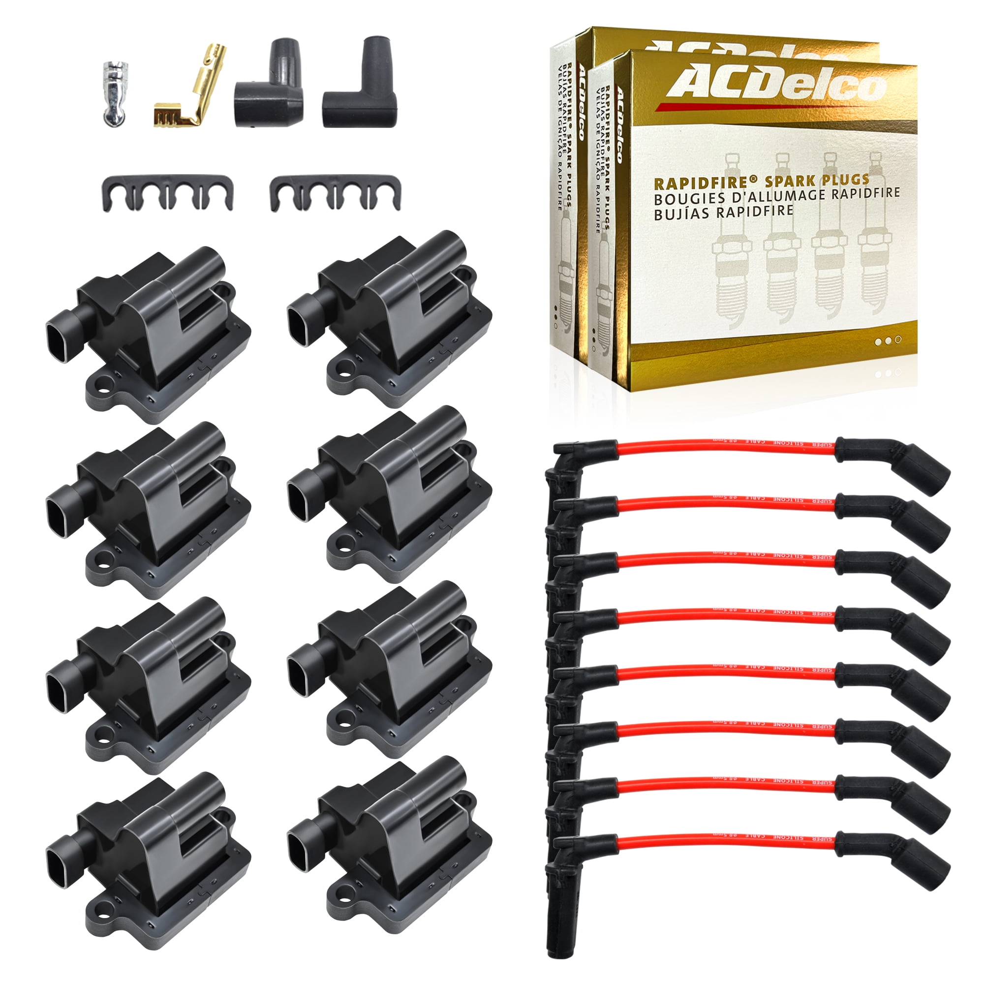 Ignition Coil Pack ACDelco Spark Plugs Compatible With Chevrolet