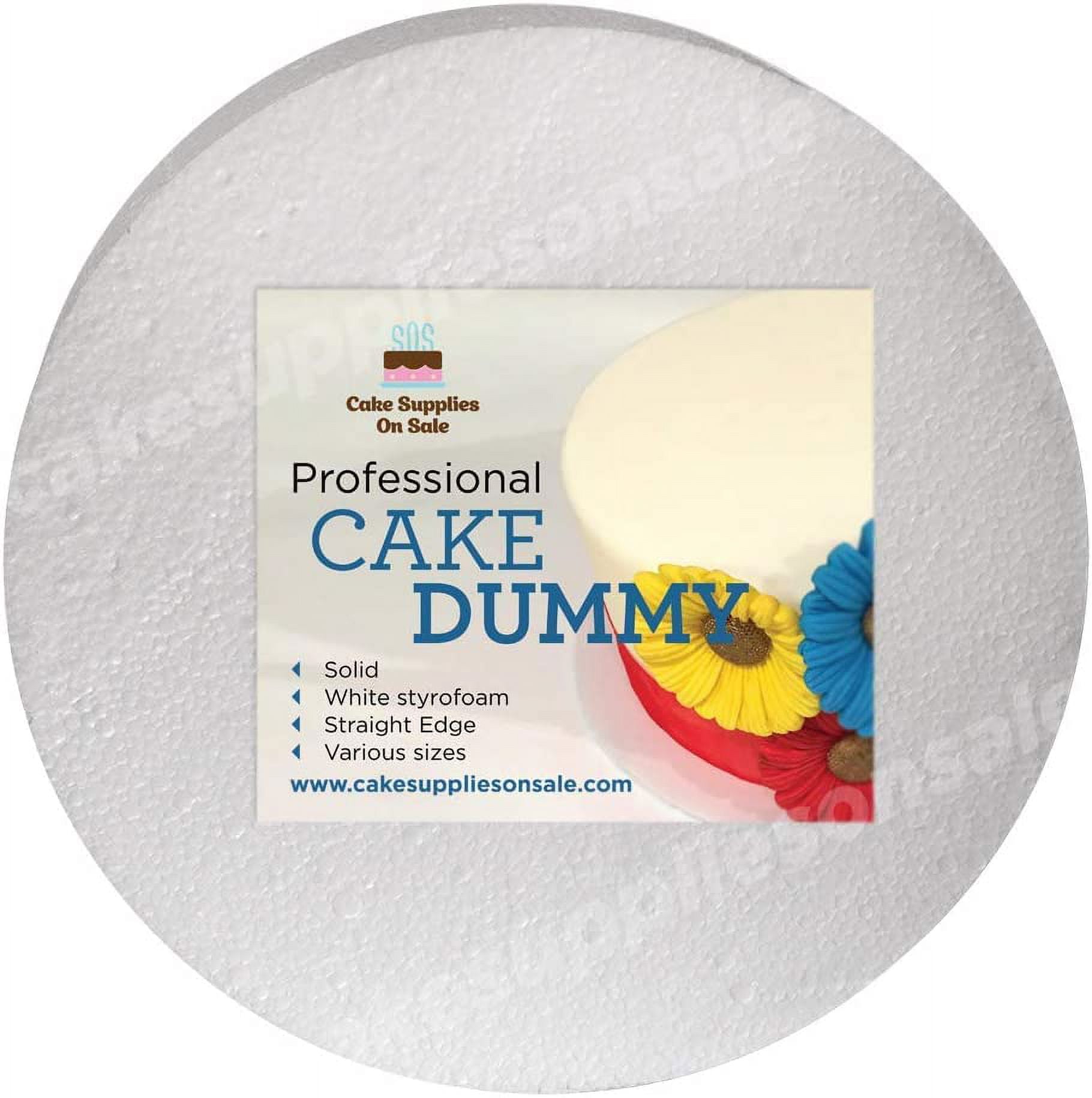 8 Round Cake Dummy 5 High Foam Cake Dummies Polystyrene Circle Dummy