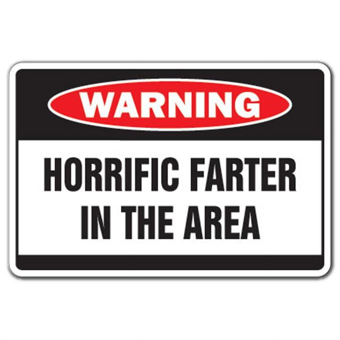 8 X 12 In Horrific Farter Warning Decal Smell Stink Fart Birthday