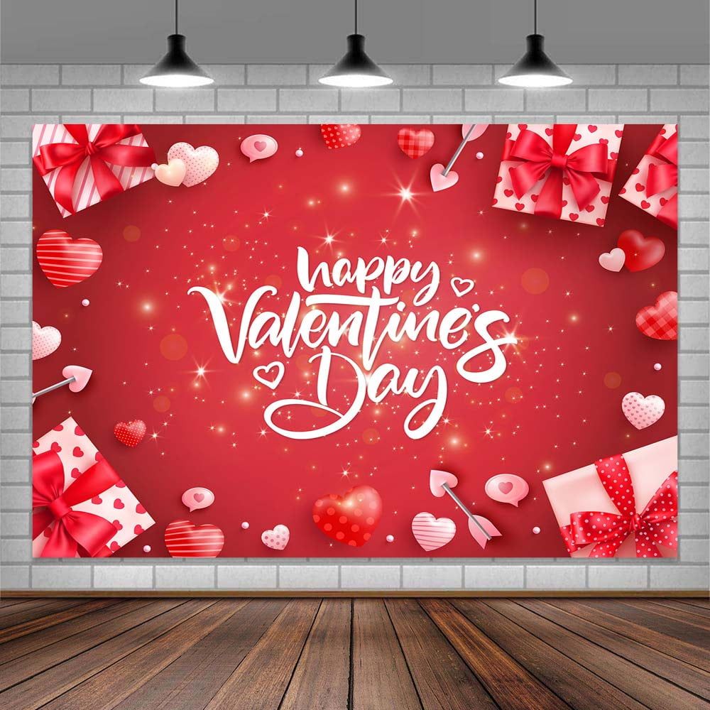 8X6ft Valentine S Day Photography Backdrops Red Love Heart Valentine S