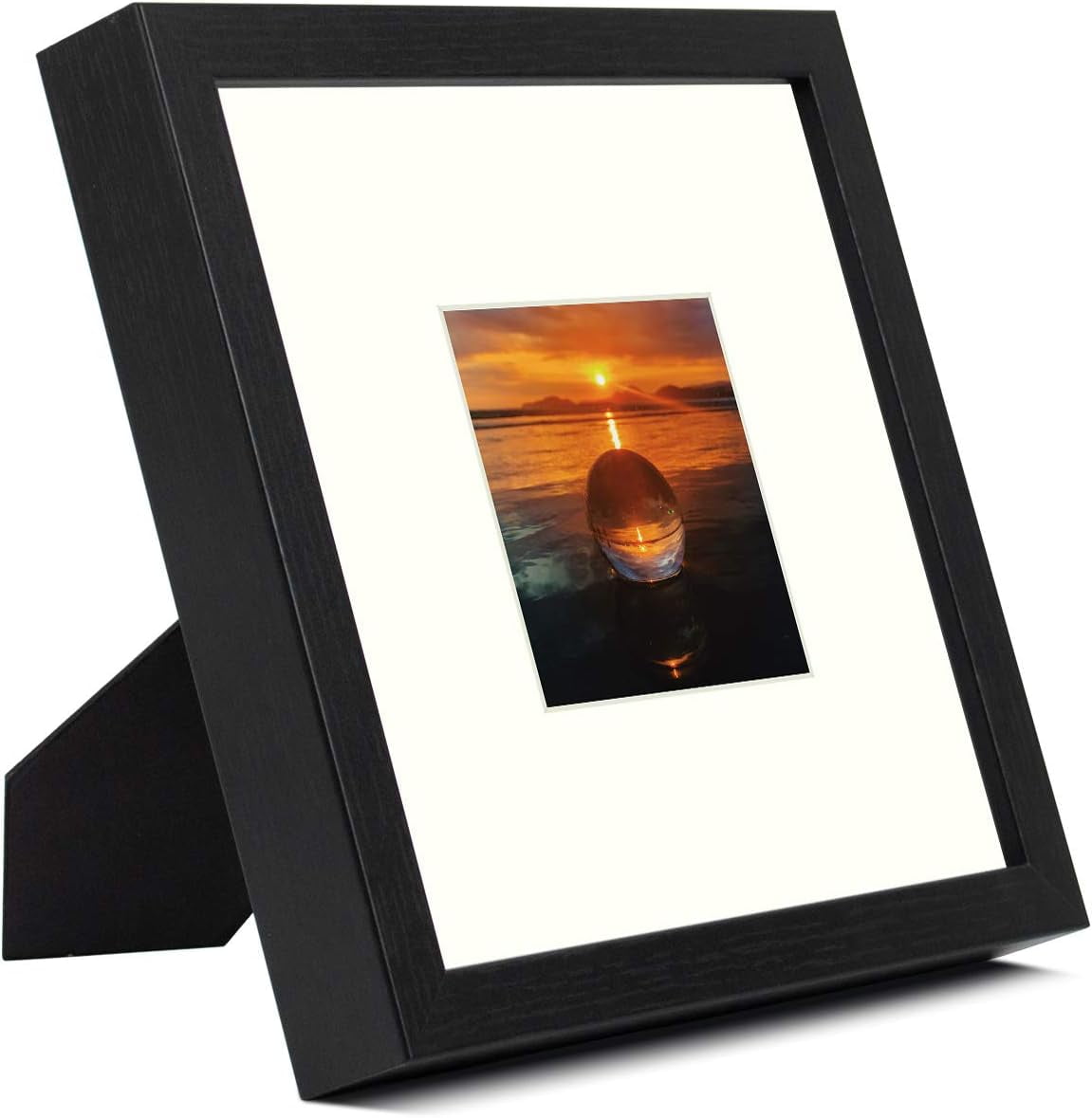 8X8 Picture Frame With Mat Box Frame For 4X4 Prints Pictures With