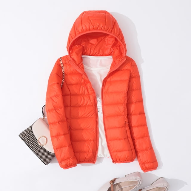 90 Ultra Light Thin Down Jacket Women Autumn Winter Slim Short Hooded