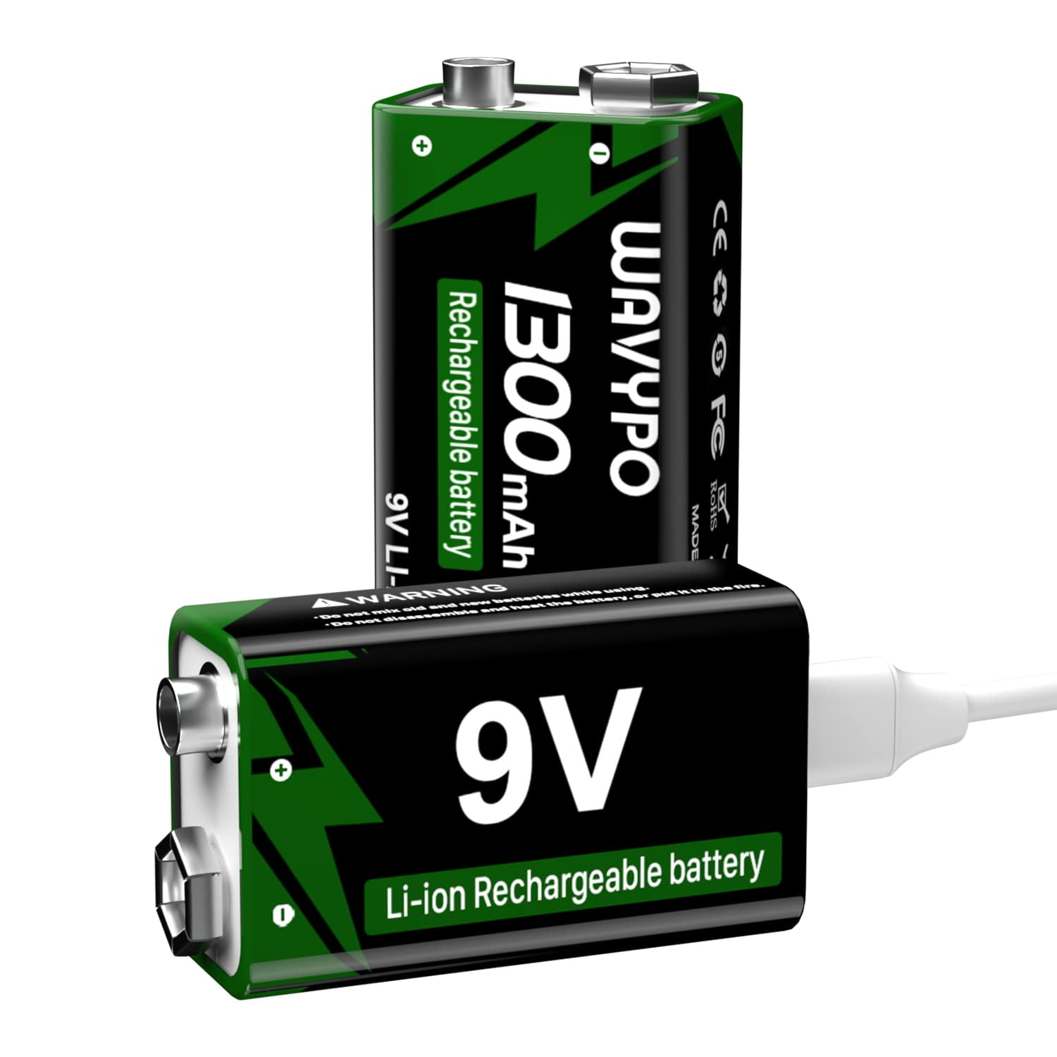 V Rechargeable Batteries Mah Volt Lithium Batteries Usb C