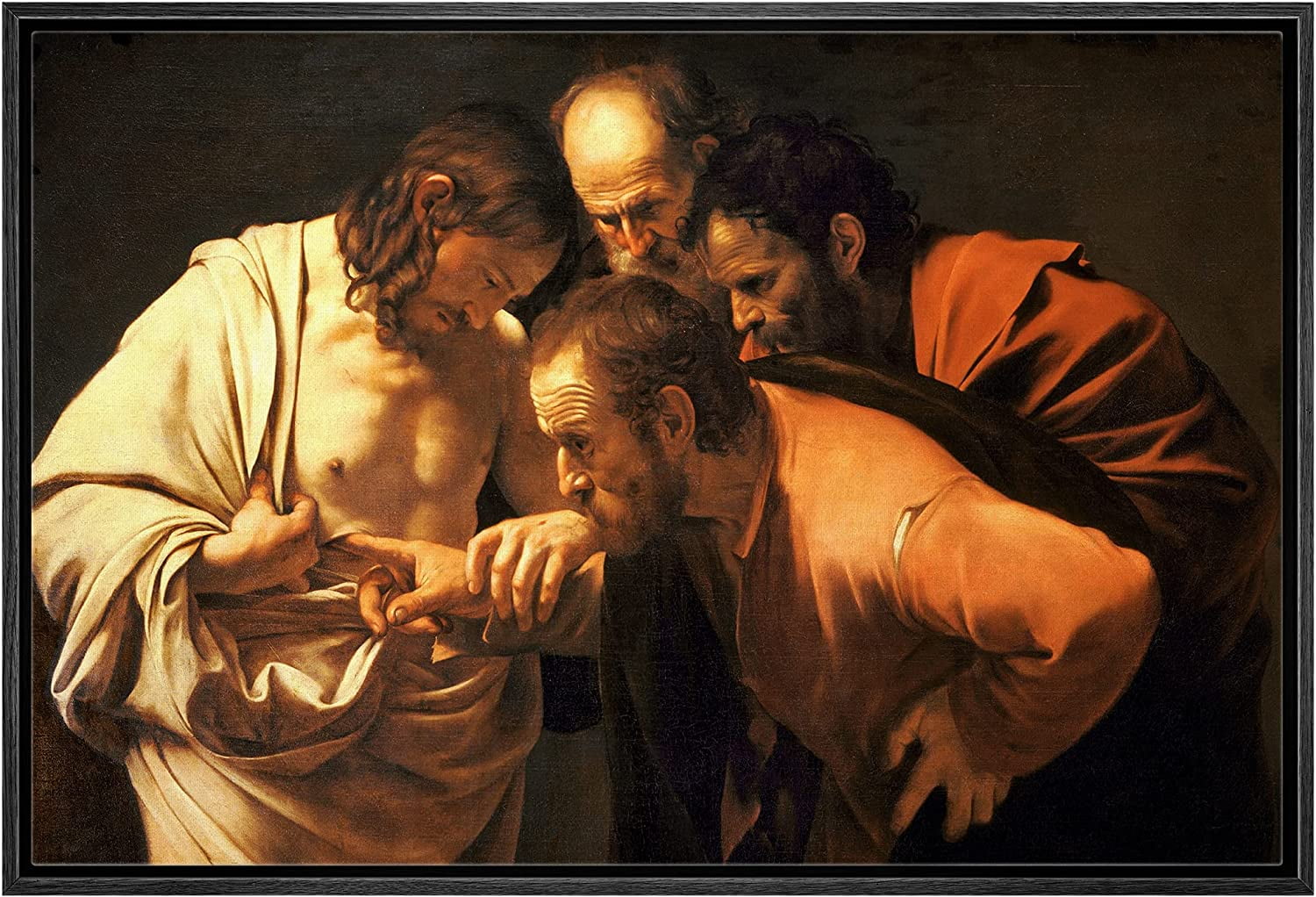 Aazaqtin The Incredulity Of Saint Thomas By Caravaggio Framed