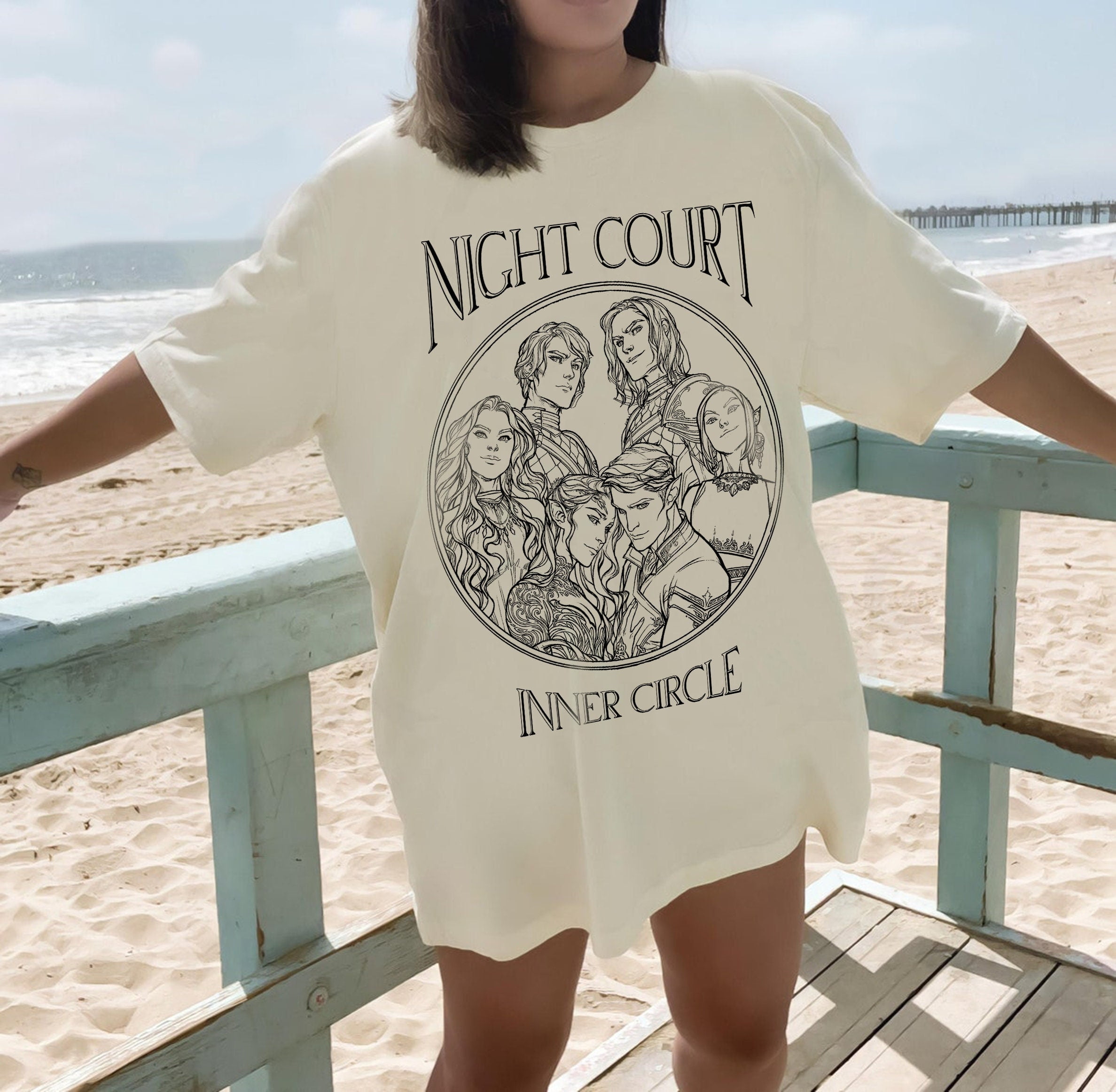 Acotar Night Court Inner Circle Minimalist Art Shirt Rhysand Feyre