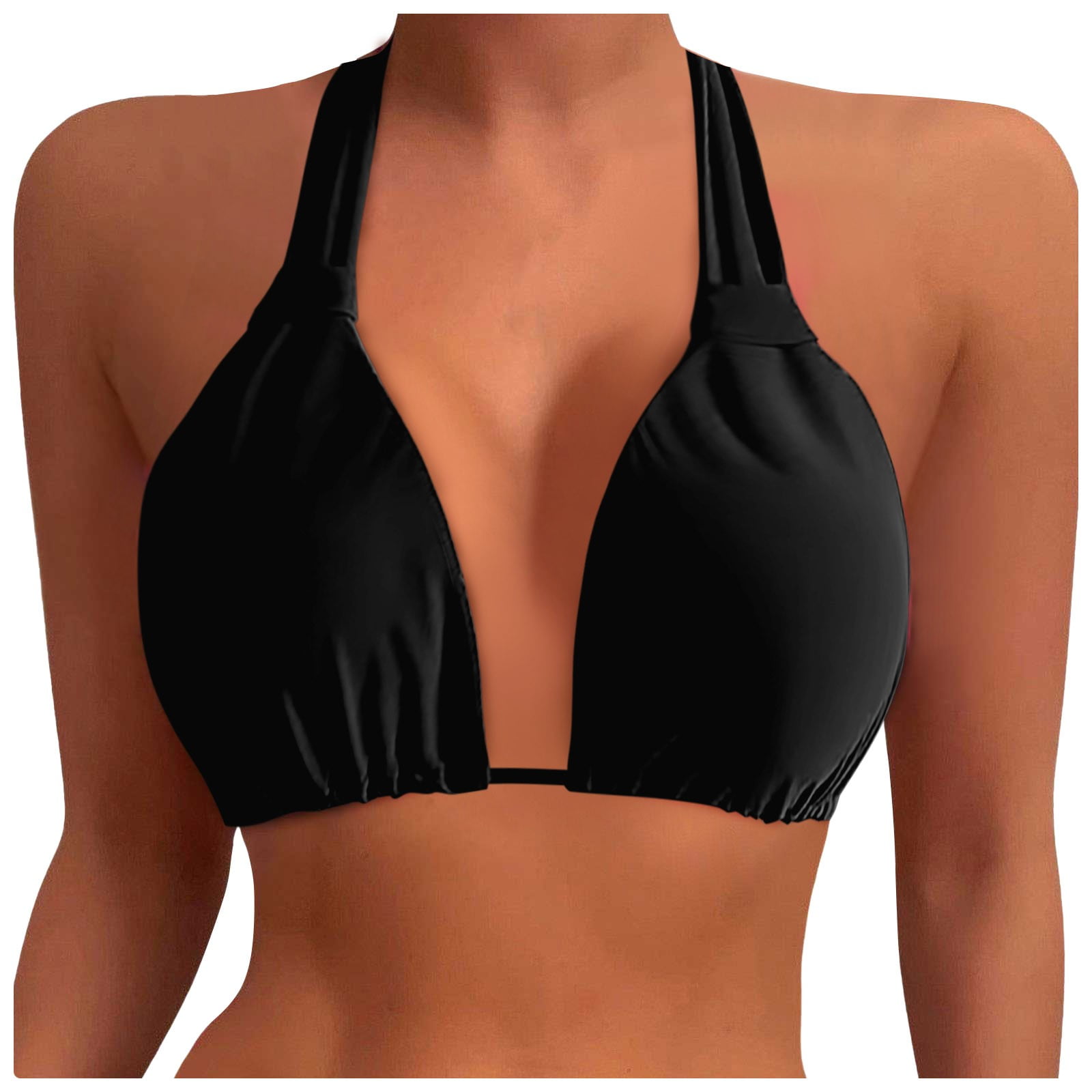 Anineo Women Swimwear Plus Size Bikini Tops Large Bust Swim Tops Full Coverage Swimsuit Tops