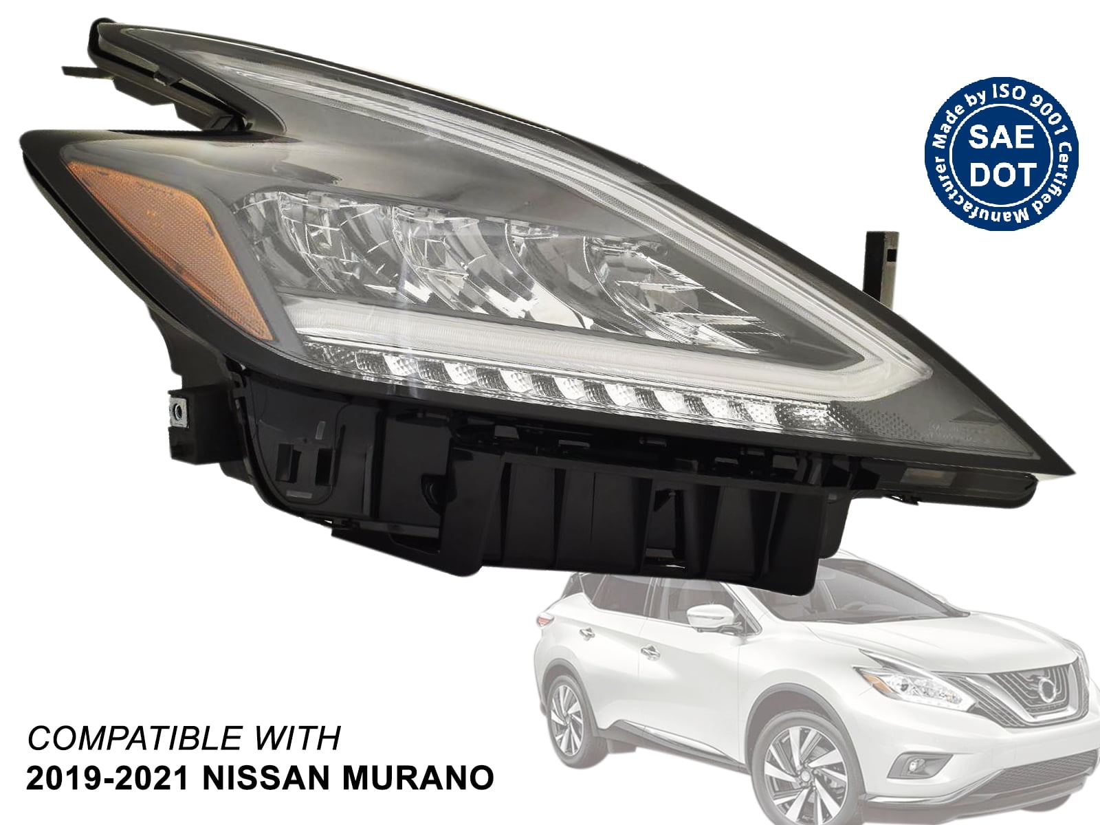 APA Replacement LED Head Light For 2019 2020 2021 Murano Passenger