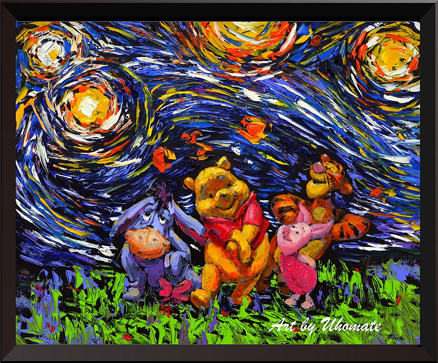 ASPORIC Winnie The Pooh Winnie Pooh Inspired Vincent Van Gogh Starry