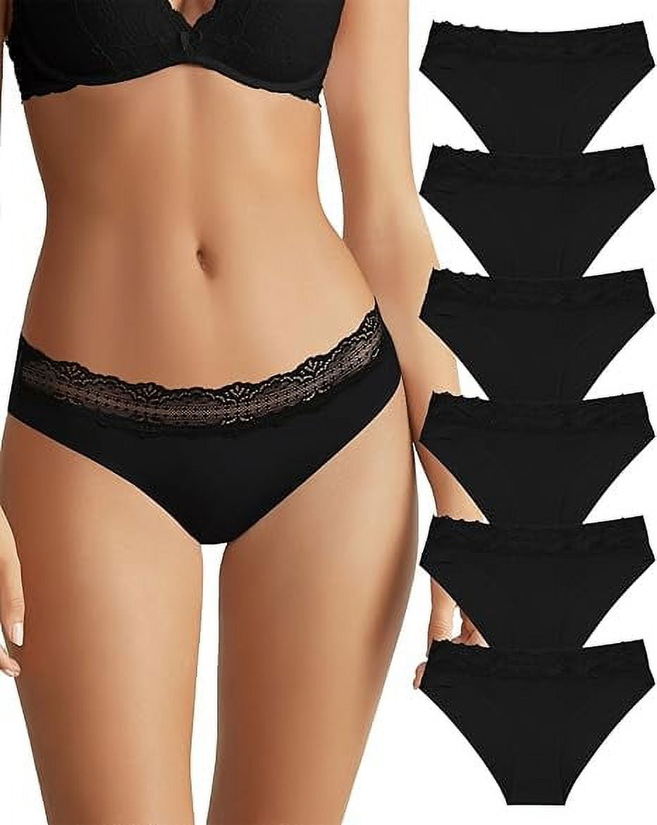 Awaytr Women Lace Seamless Underwear No Show Bikini Panties Invisible Panties Pack S Xl