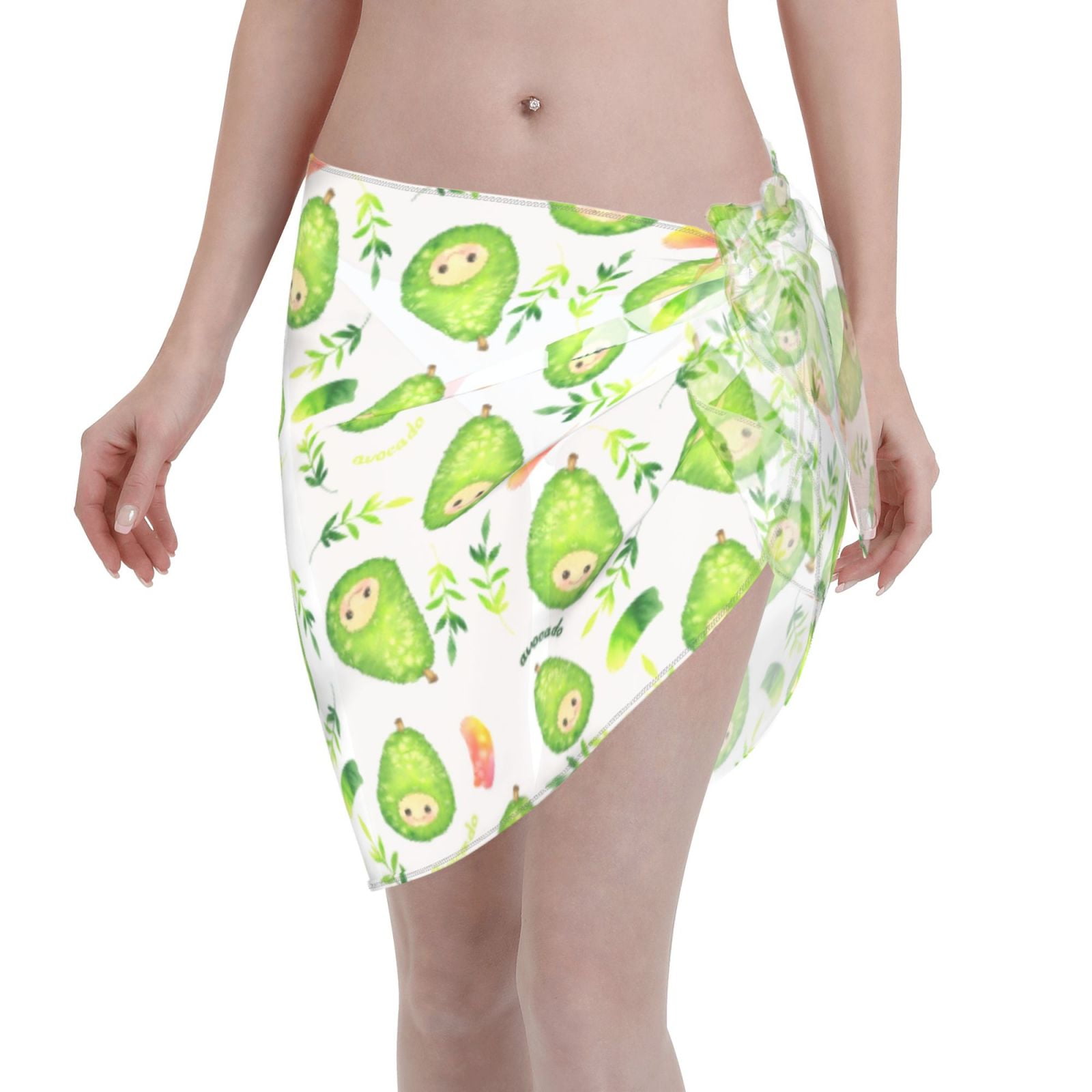 Adobk Kawaii Avocado Swimsuit Coverups For Women Beach Bikini Short