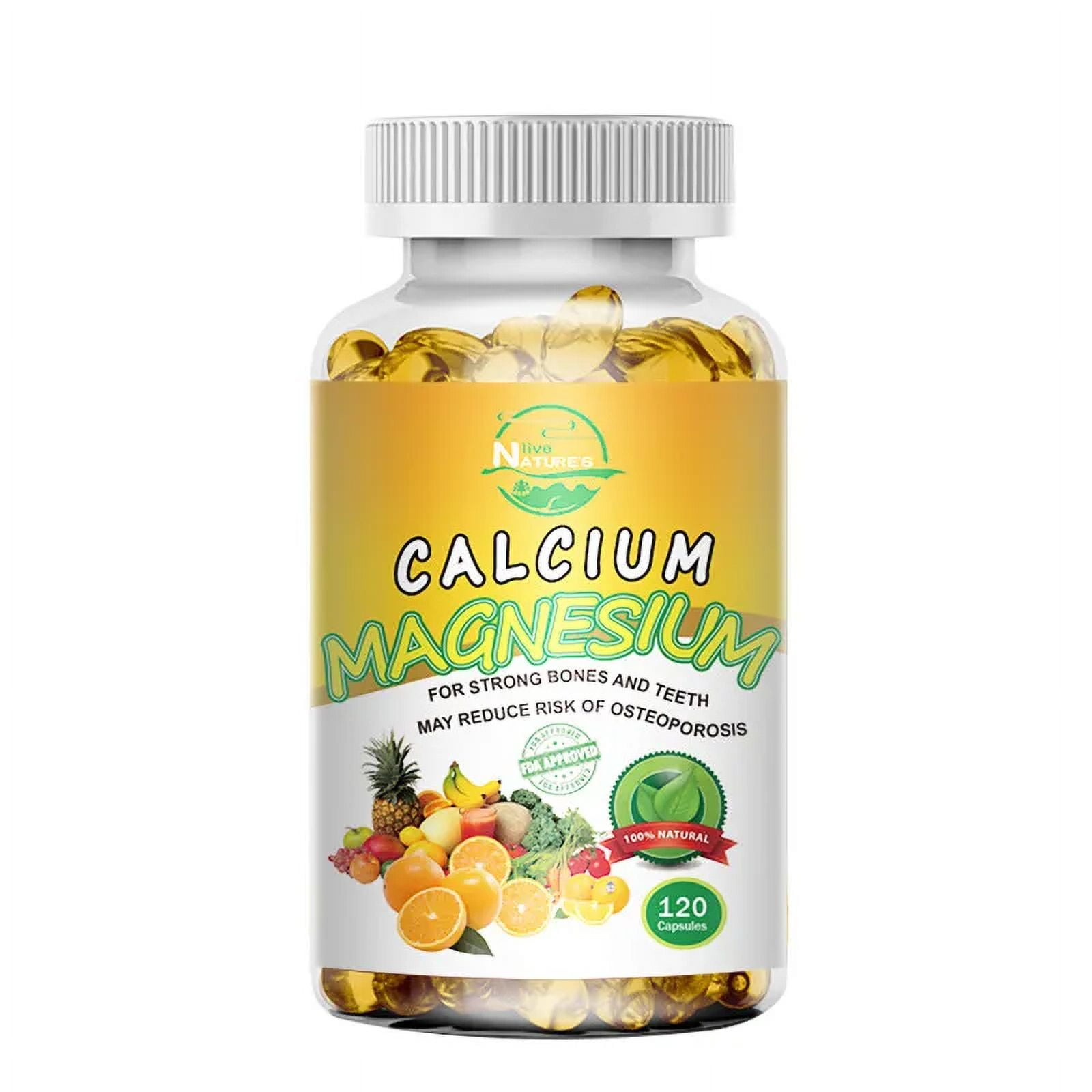 Aelona Calcium Magnesium Vitamin D3 Zinc Capsules Complex Supplement