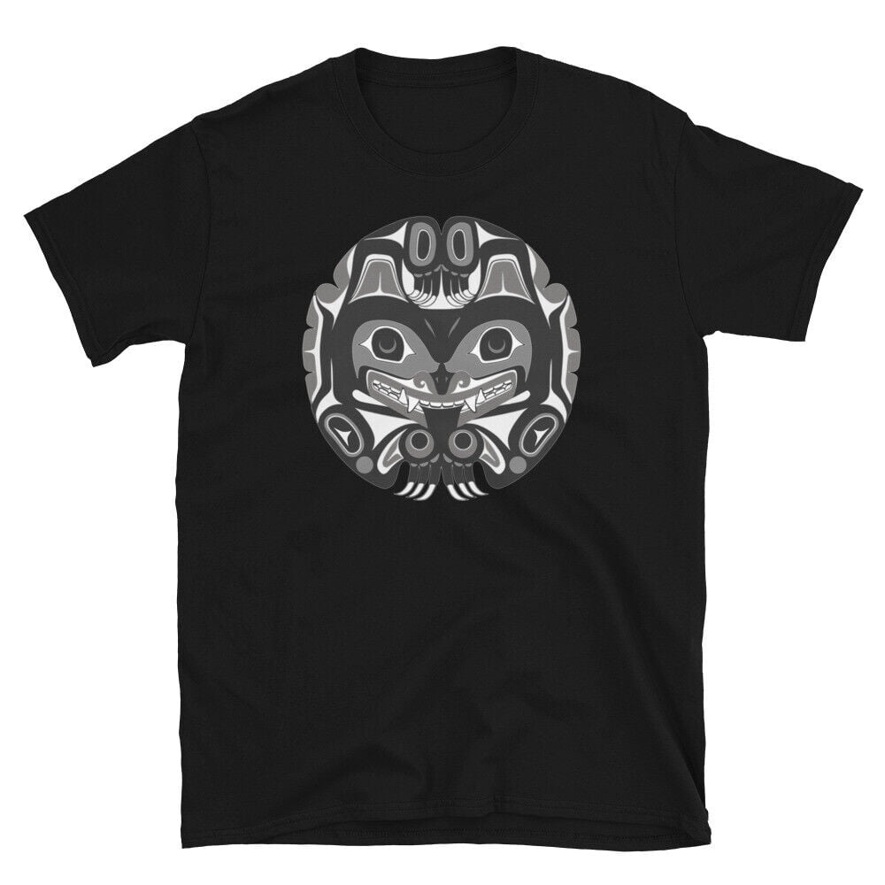 Alaska Native American Art Tlingit Eagle Tribal Gray Bear Clan Unisex T