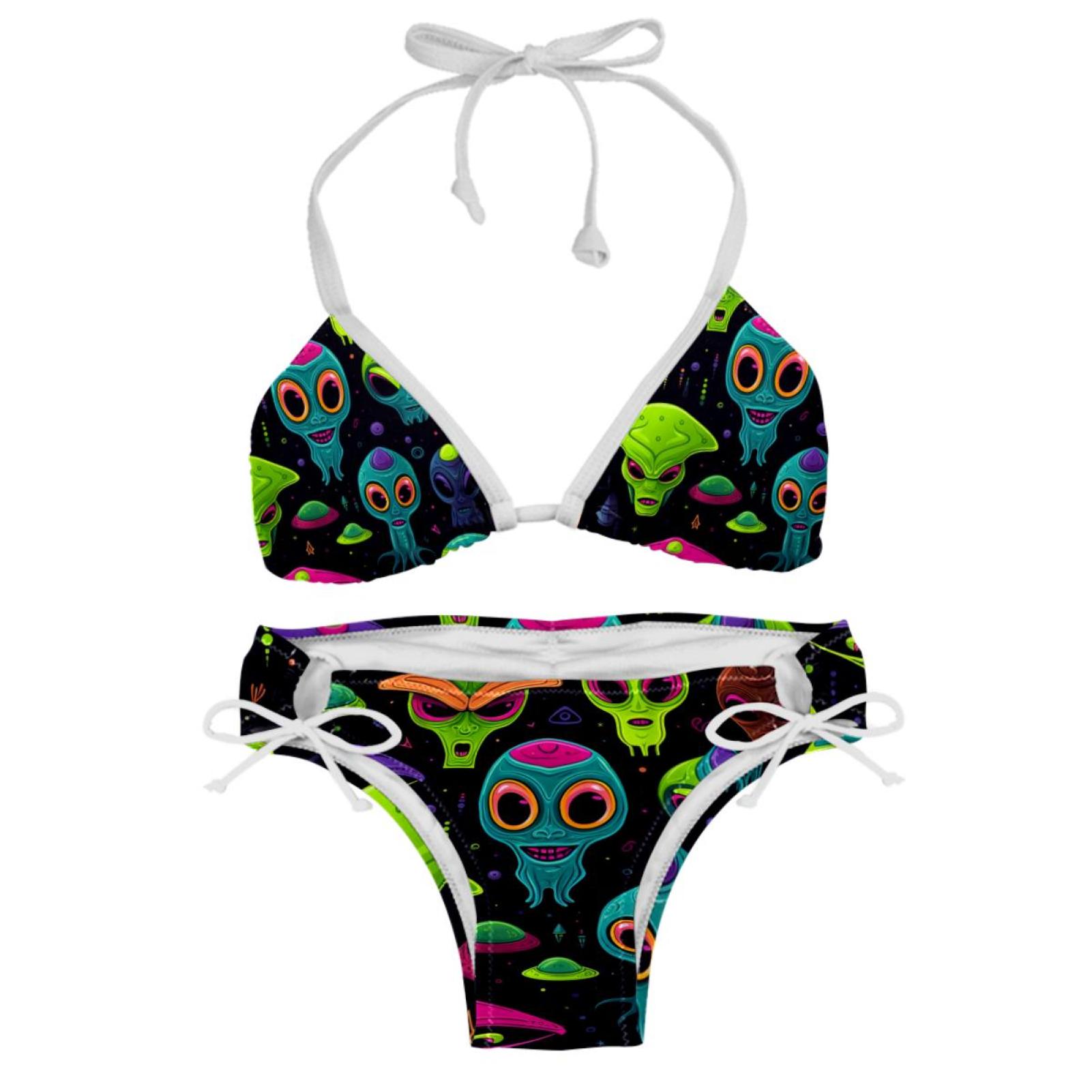 Alien Stylish Bikini Set With Detachable Sponge Adjustable Strap 2