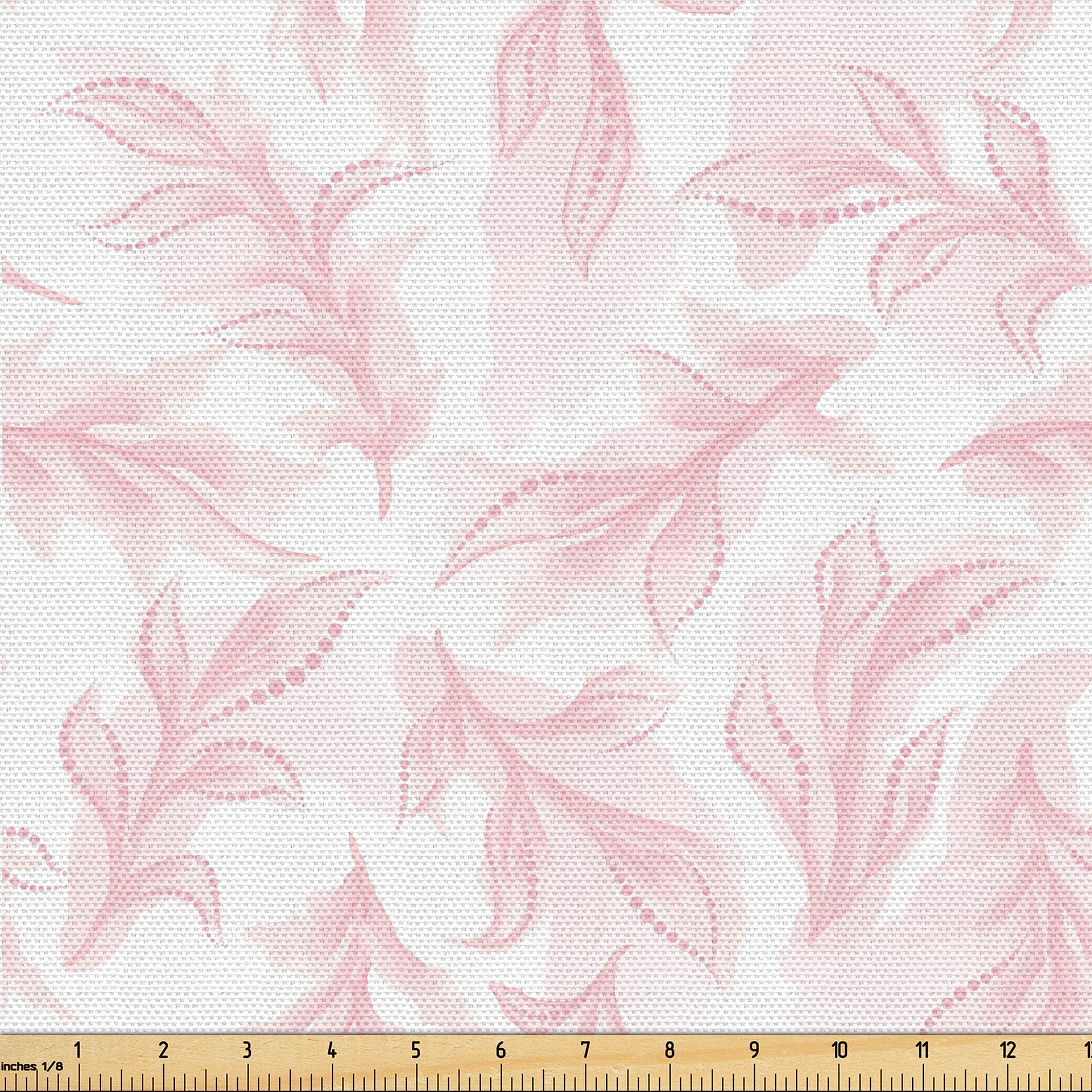 Ambesonne Leafy Design Fabric By The Yard Fantasy Dreamy Leaves