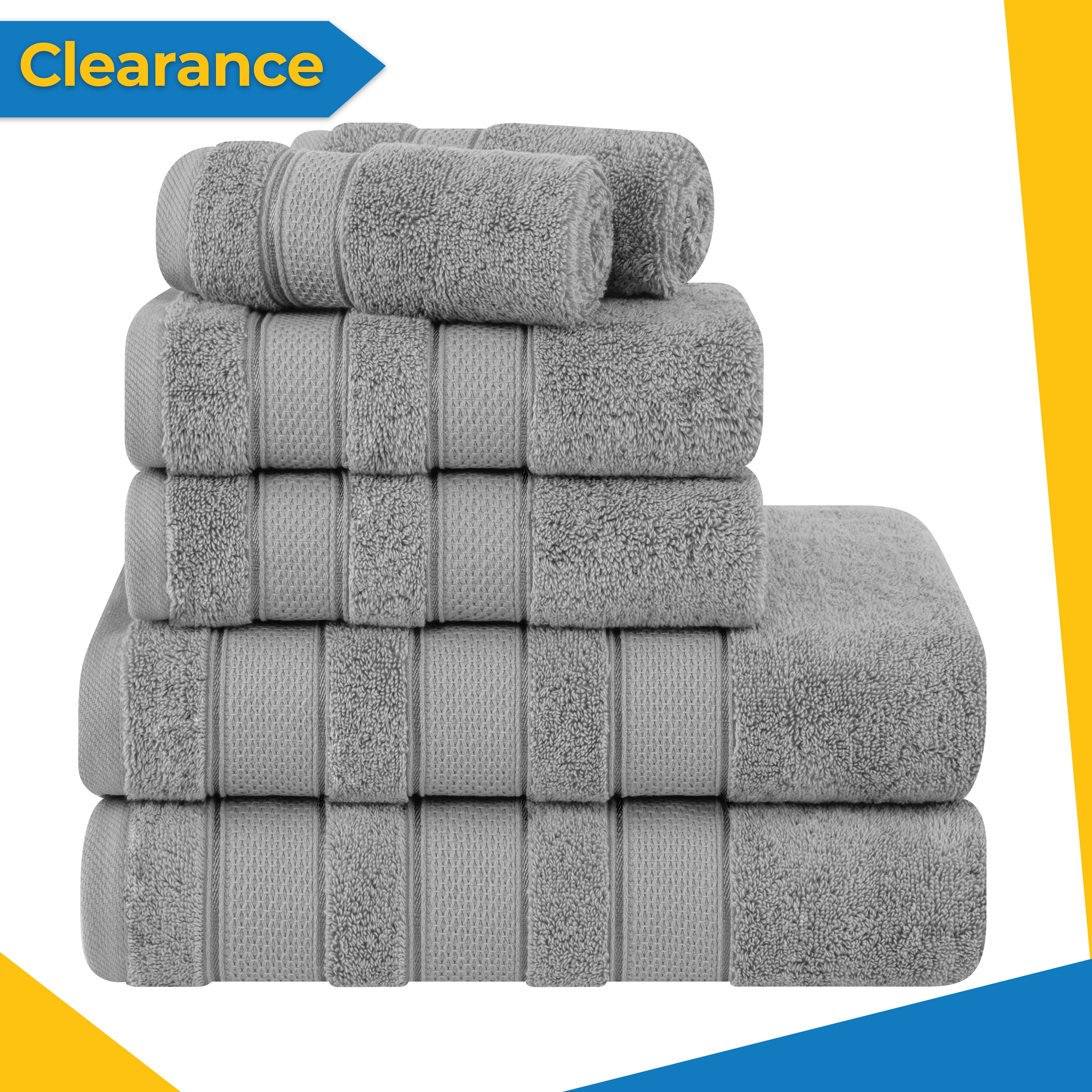 American Soft Linen Salem 6 Piece Bath Towel Set 100 Combed Cotton