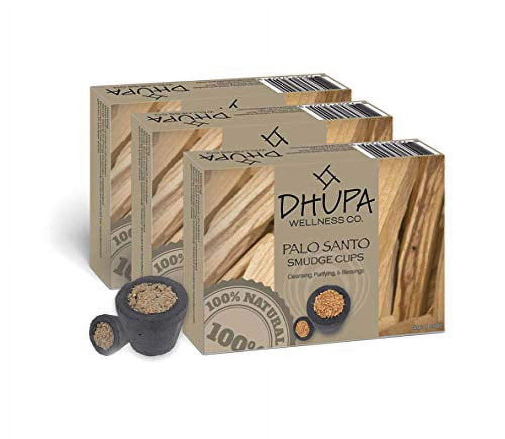 AncientVeda 3 Pack Palo Santo Incense Smudge Cups For Purification And