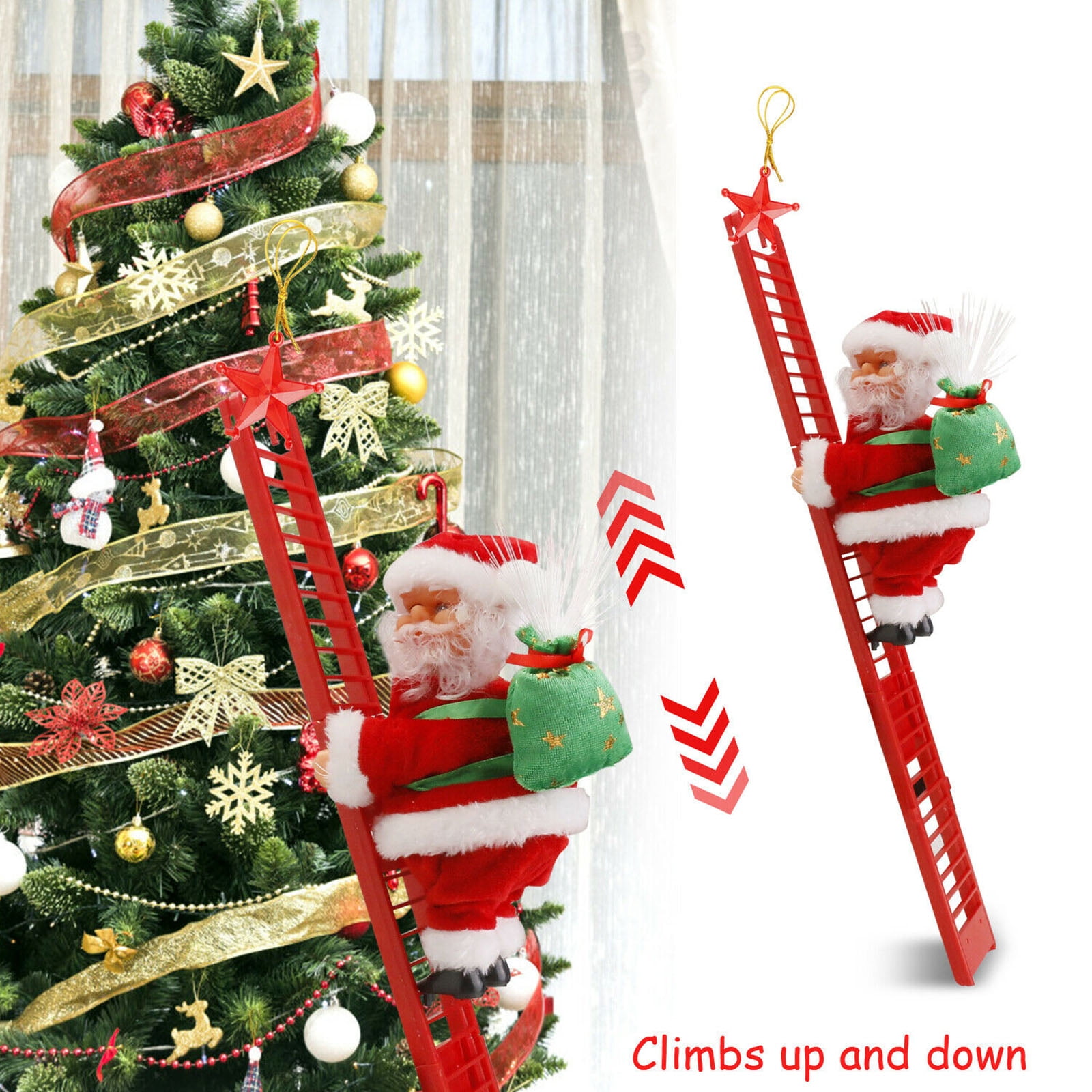 Outdoor Christmas Decor Animated Musical Santa Claus Electric