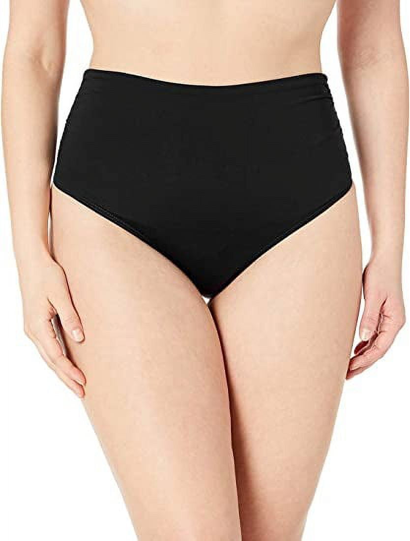 Anne Cole Black Plus Size High Waist Bikini Swim Bottom Us W