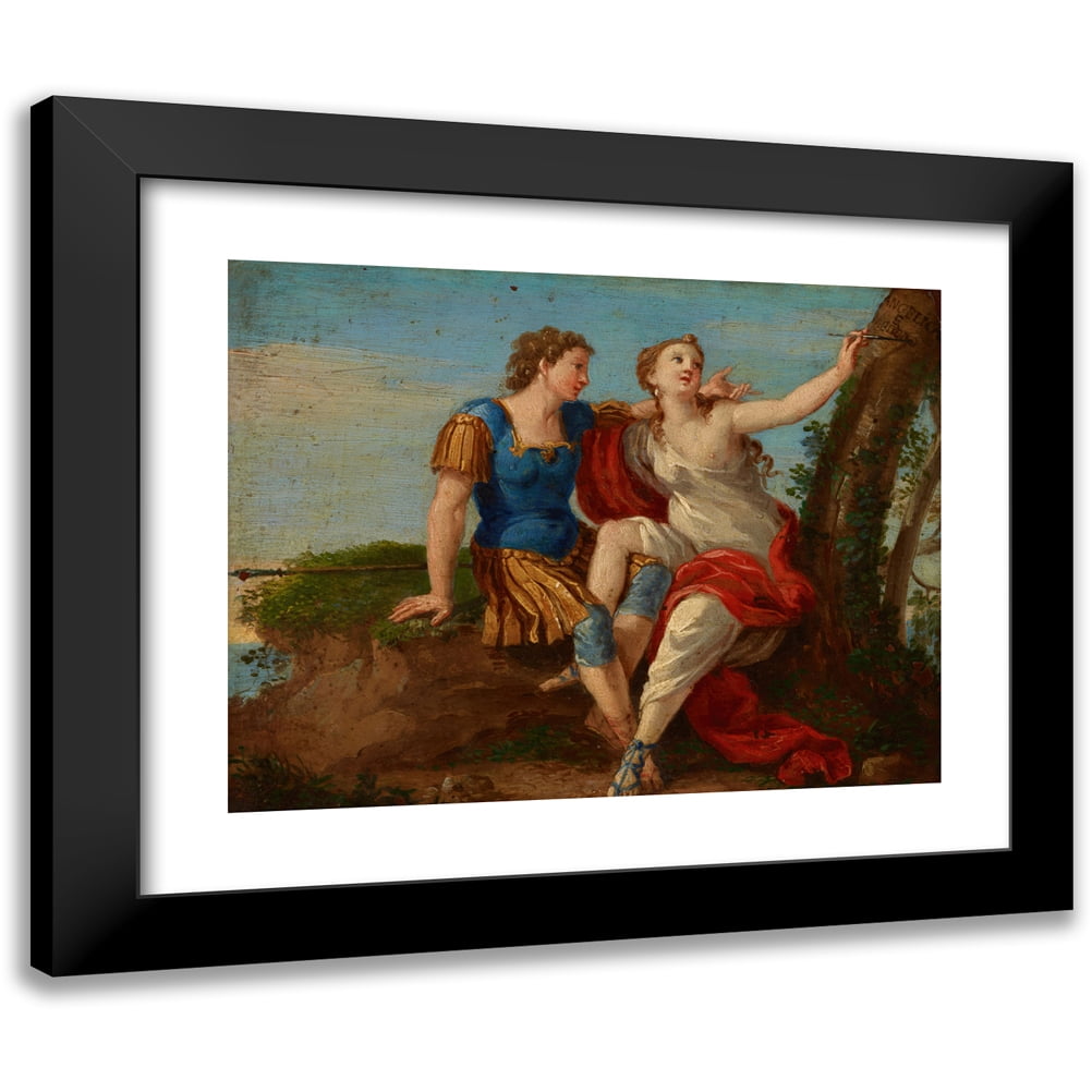 Anonymous X Black Modern Framed Museum Art Print Titled Couple In