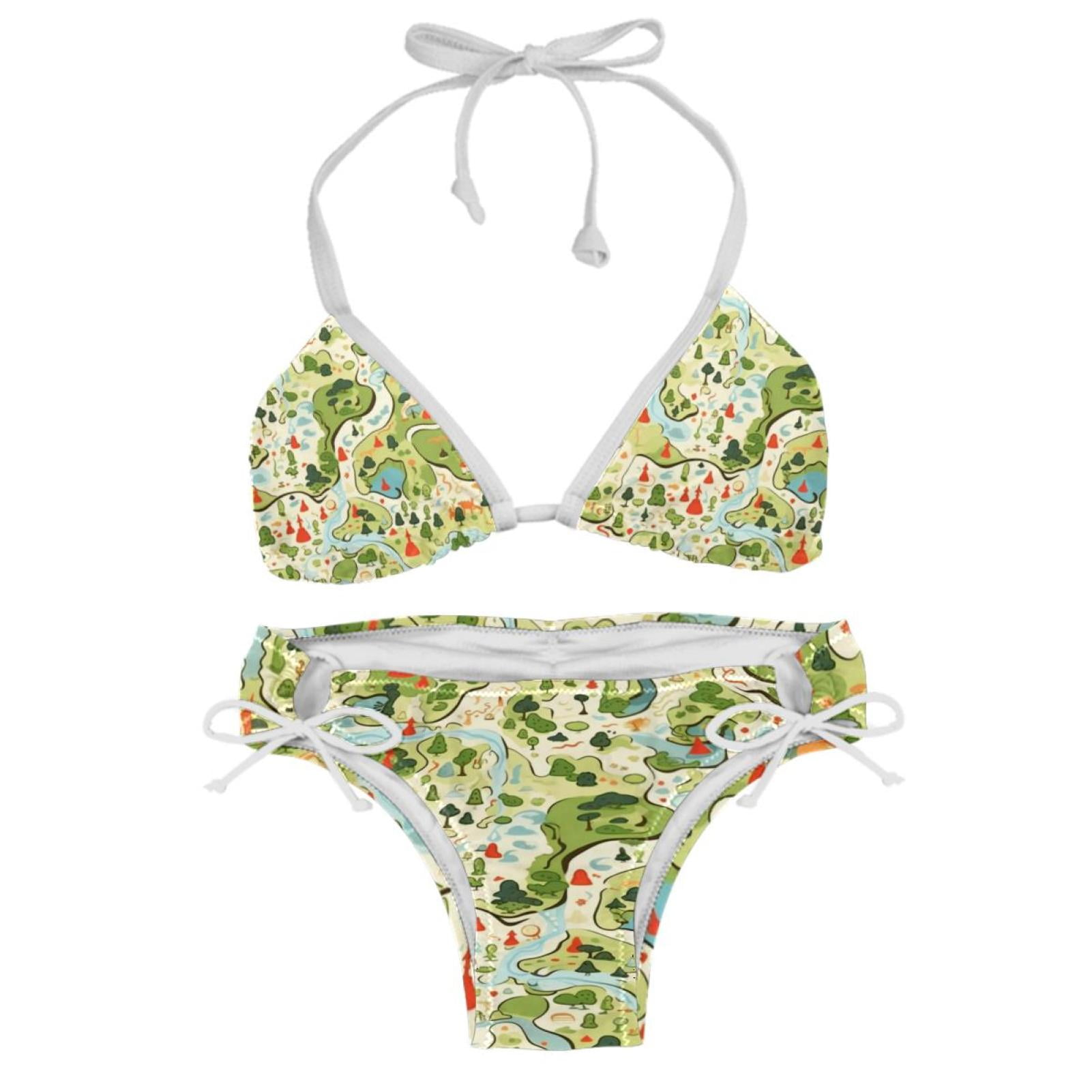 Atlas Detachable Sponge Adjustable Strap Bikini Set Two Pack Swimsuits