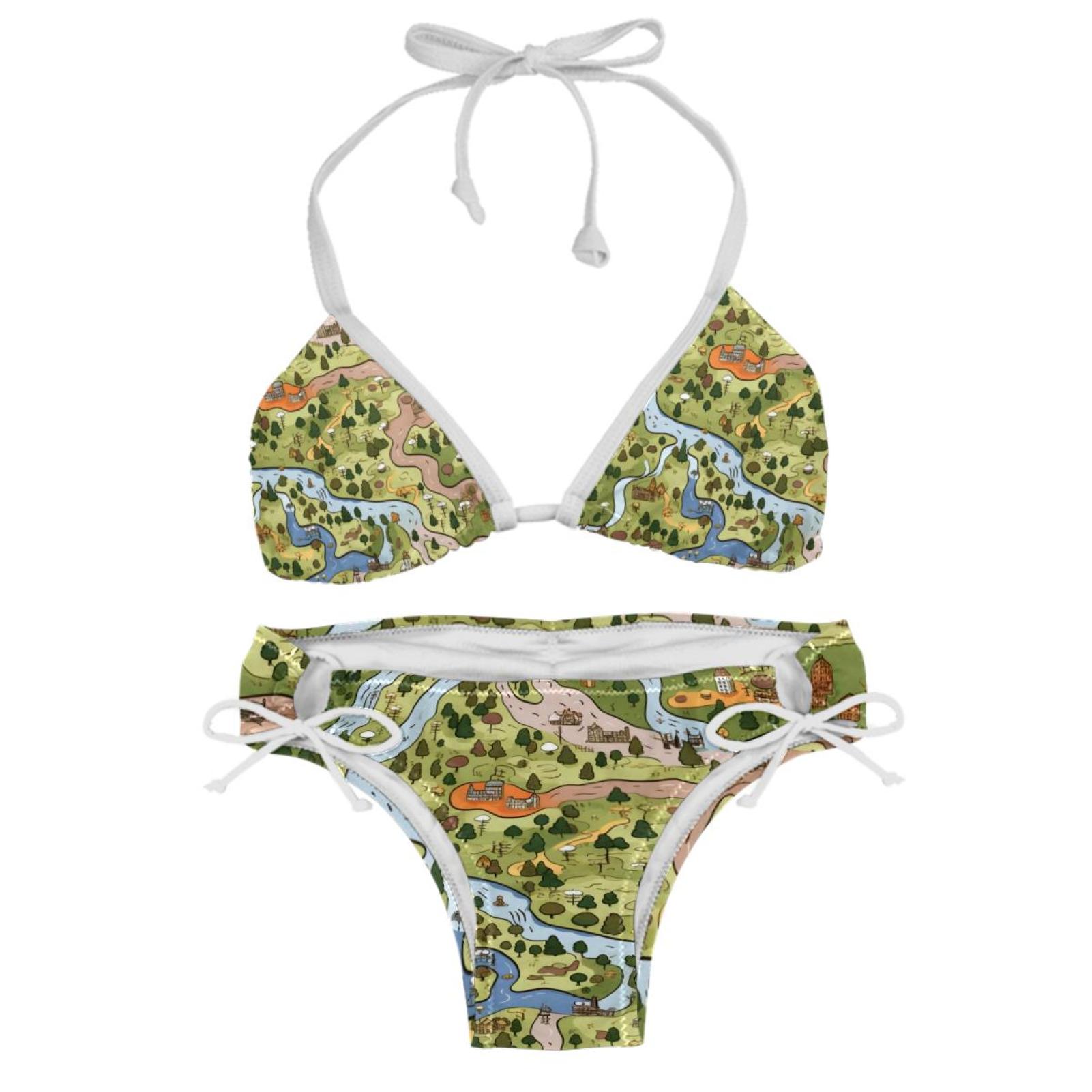 Atlas Detachable Sponge Adjustable Strap Bikini Set Two Pack For