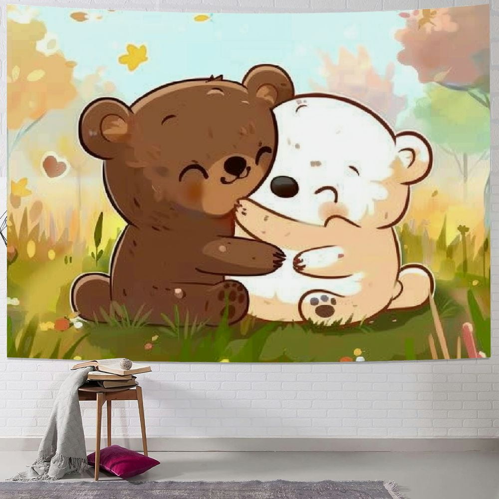 Bciig Cute Panda Bear Yier Bubu Dudu Wall Hanging With Light Kawaii