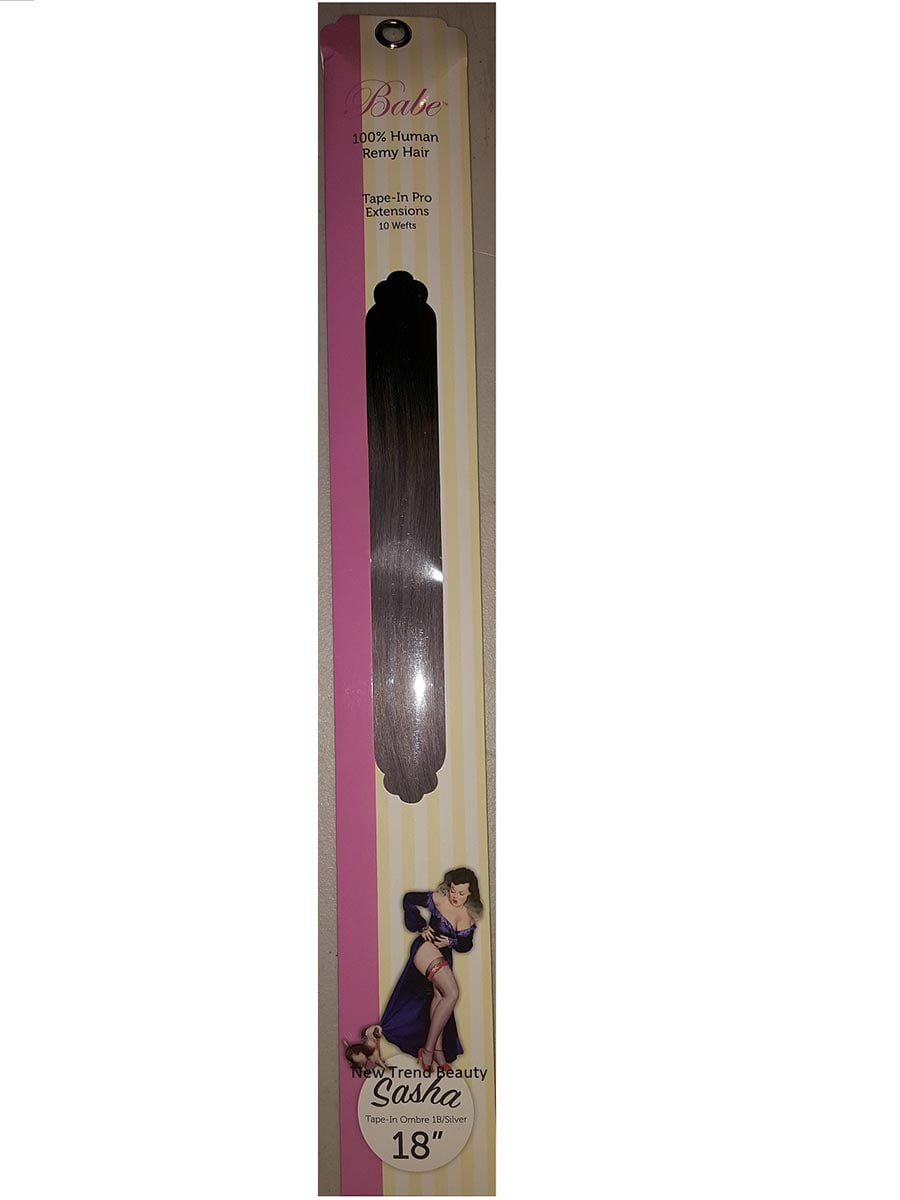 Babe Tape In Pro Extensions Inch Sasha Ombre B Silver Wefts