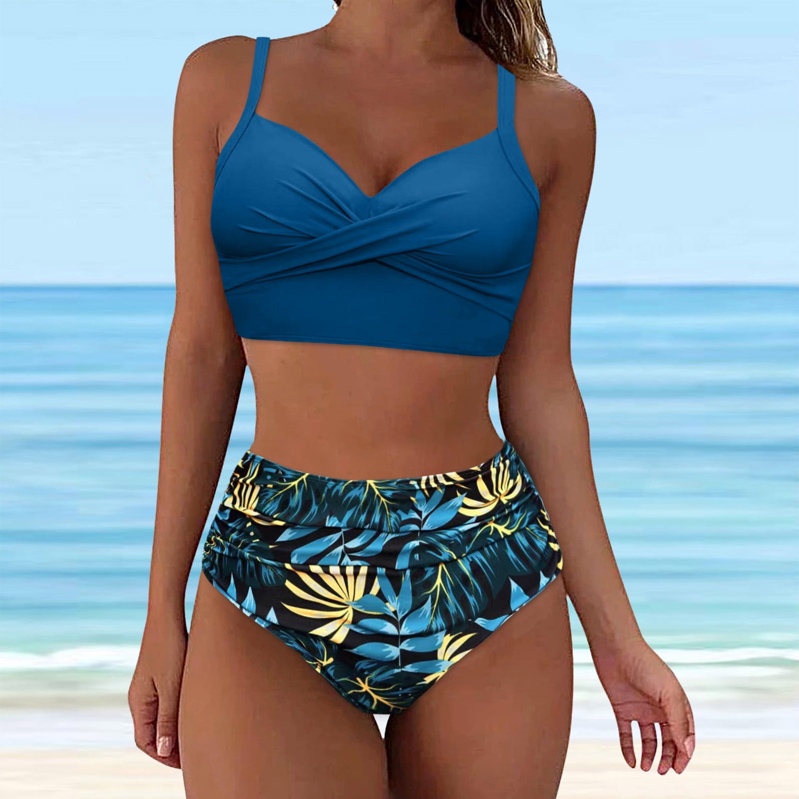 Baqcunre Swim Suits For Women 2024 Women High Waisted Bikini Sexy Push