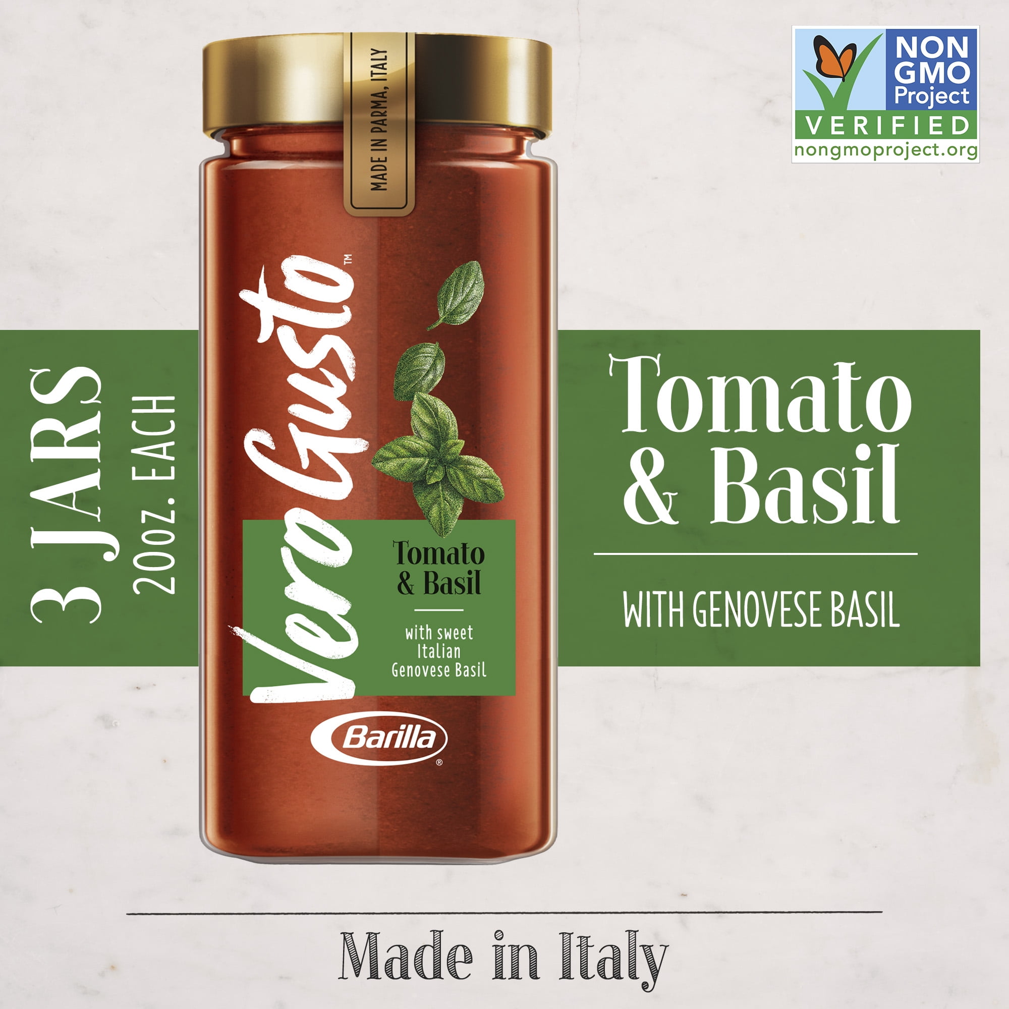 Barilla S Vero Gusto Tomato Basil Pasta Sauce 3 Pack 20 Oz Each