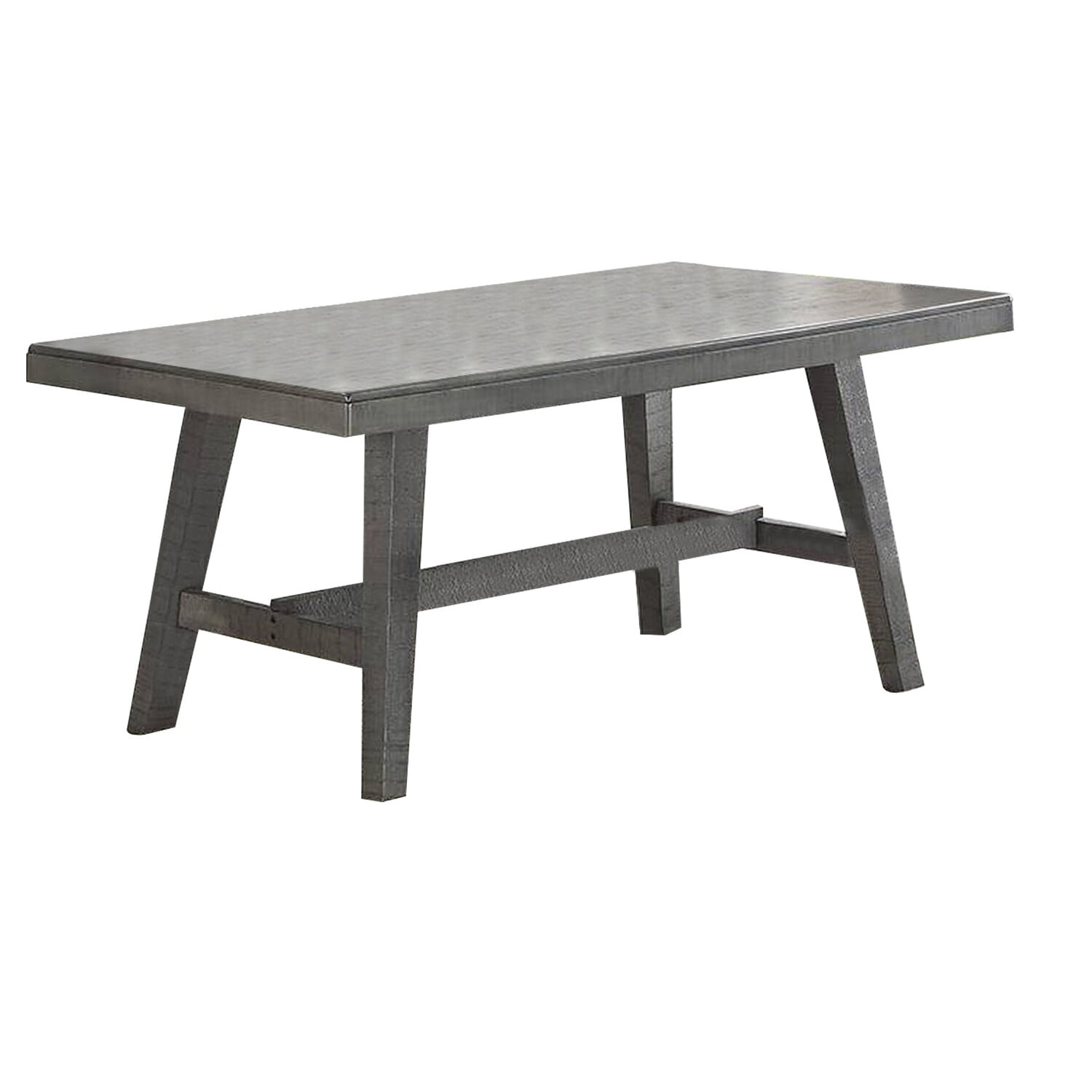 Benjara Alix 72 Inch Rectangular Dining Table Flared Legs Classic