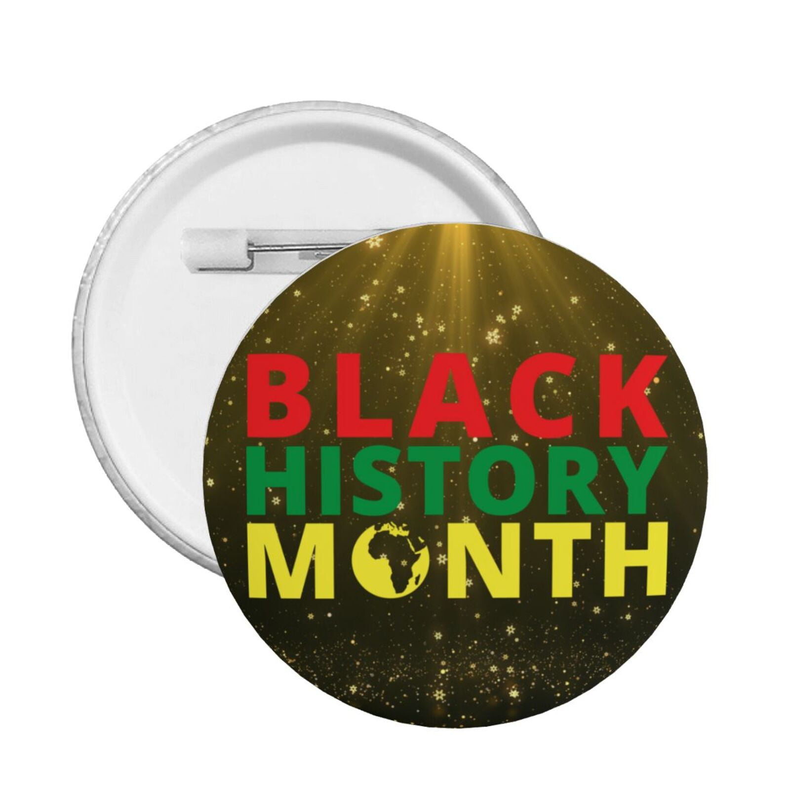 Black History Month Round Badges Button Pins Brooch Party Decoration