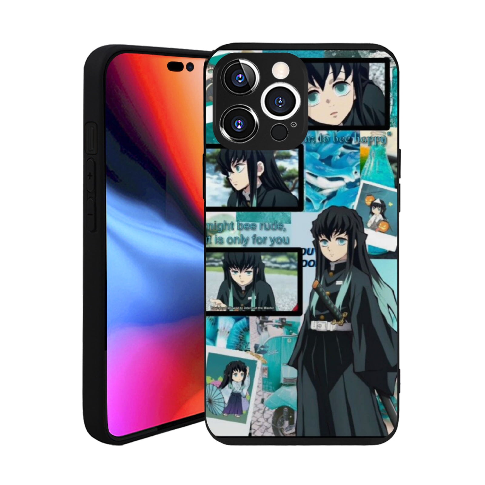 Black Phone Case Demon Tokito Muichiro Compatible For Iphone Mini