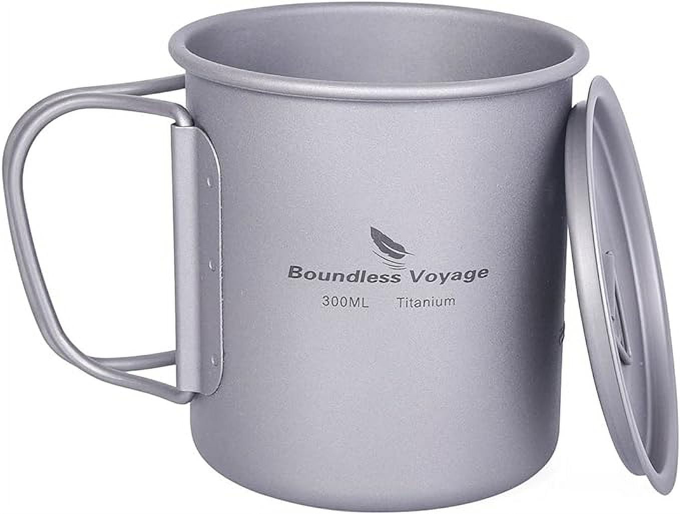 Boundless Voyage Titanium Cup With Lid Outdoor Camping Ultralight Water