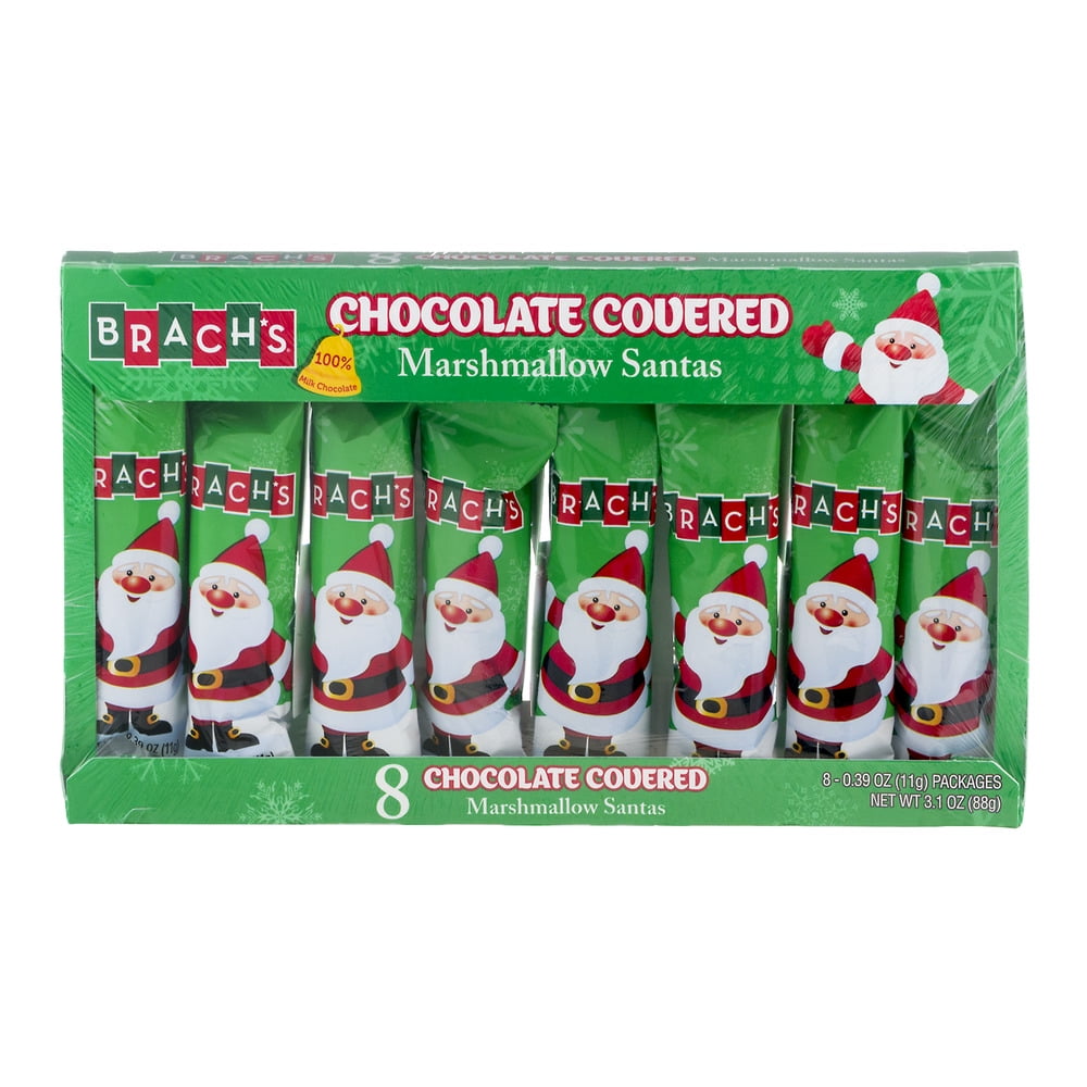 Brach S Chocolate Covered Marshmallow Santas Ct Walmart