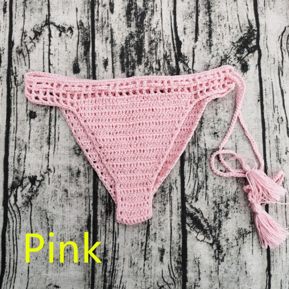 Breathable Low Rise Drawstring Hand Crochet Swimming Sunbathing Bikini Walmart