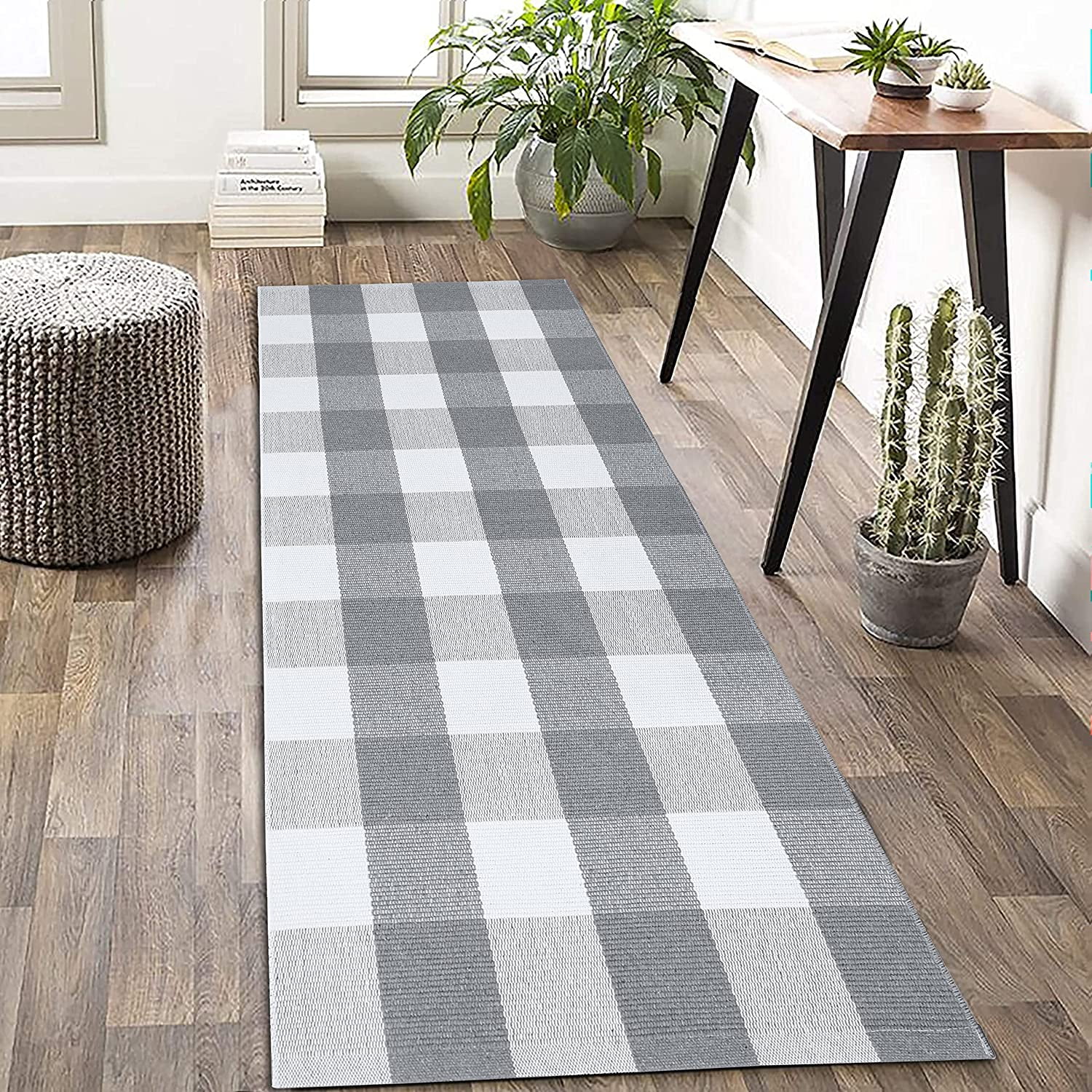 Buffalo Plaid Rug 8 X 10 Buffalo Check Rug Cotton Black And White