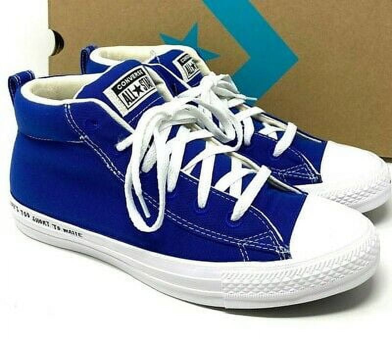 Converse Original Ctas Street Mid Rush Blue White Canvas Sneaker Women