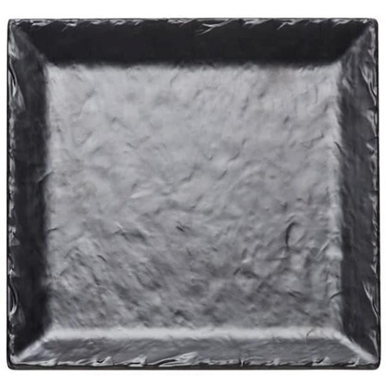 Cal Mil Faux Slate Collection Square Black Melamine Platter L