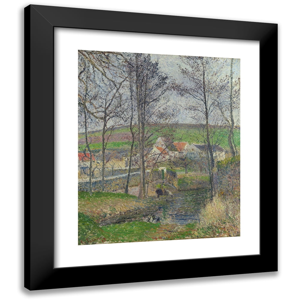 Camille Pissarro X Black Modern Framed Museum Art Print Titled