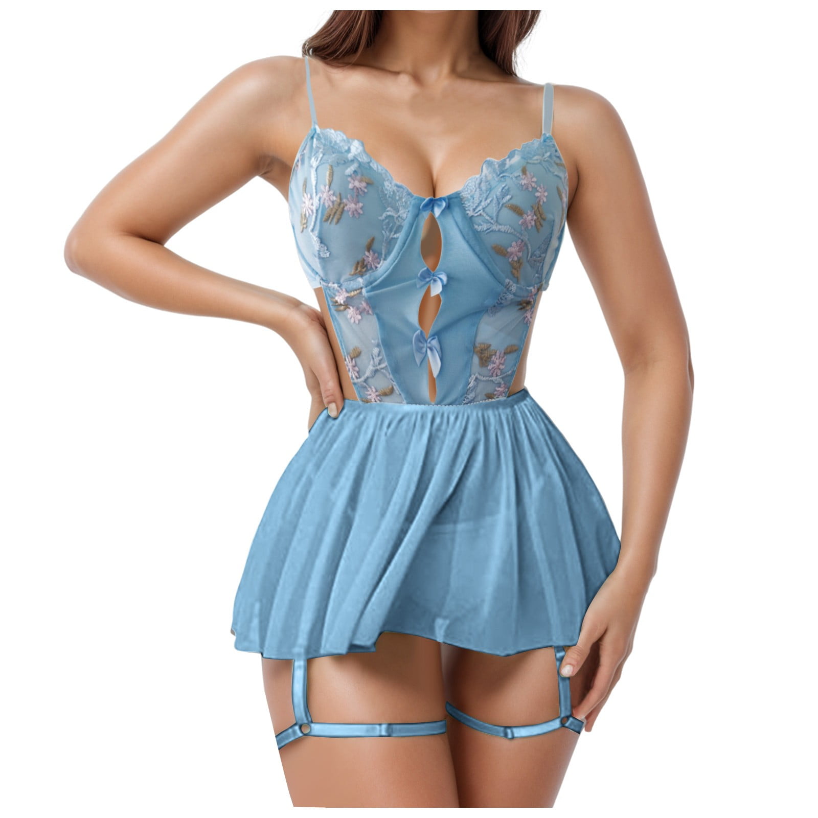 Camisole Chemise Lingerie Cutout Nightie Babydoll Sheer Mesh Sexy