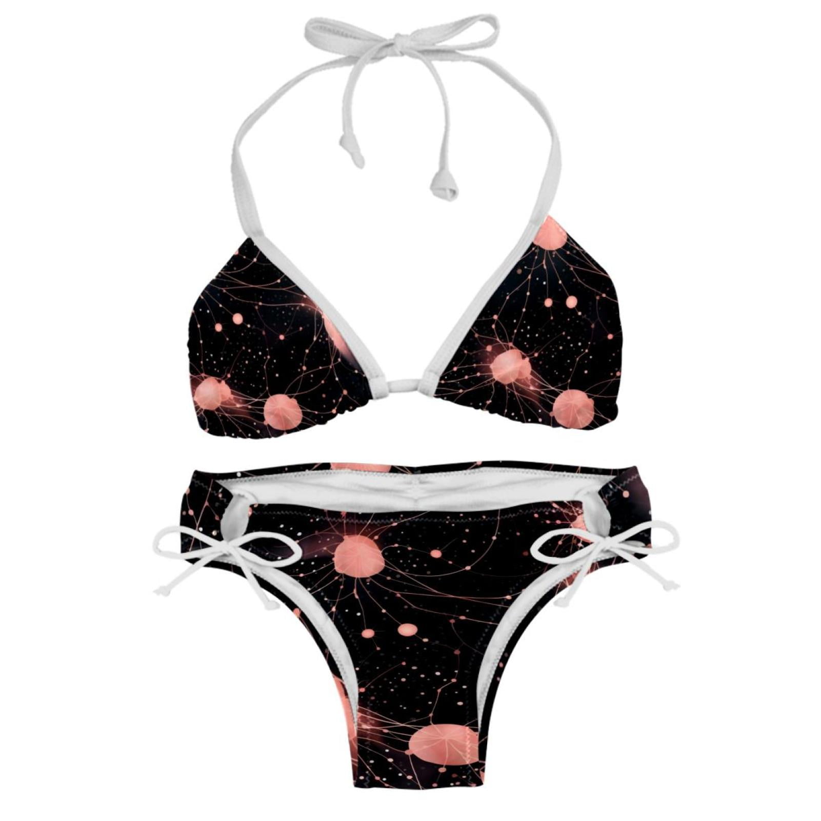 Cancer Constellation Adjustable Strap Bikini Set With Detachable Sponge