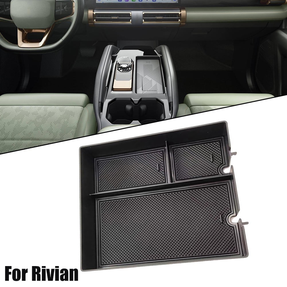 Car Armrest Storage Box For Rivian R S R T Center Console Tray