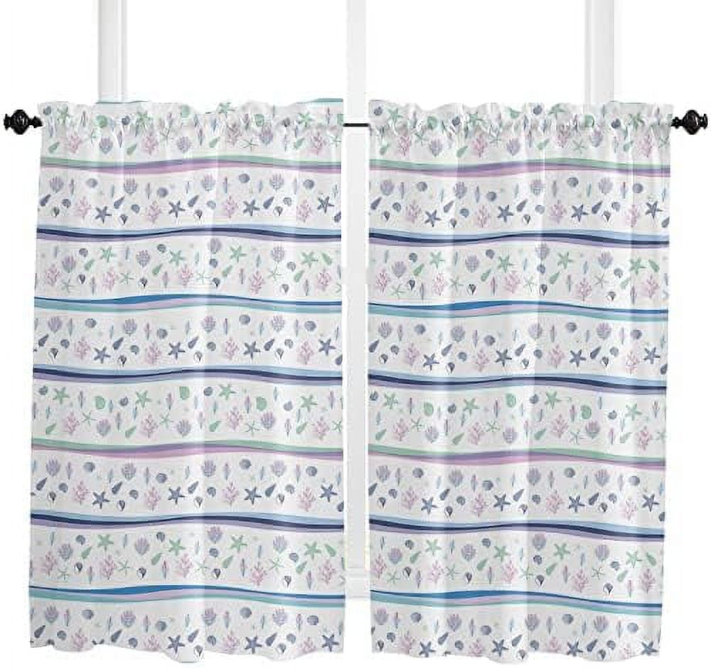 Cartoon Starfish Window Curtains 54 Inches Long Set Of 2 Panels Rod