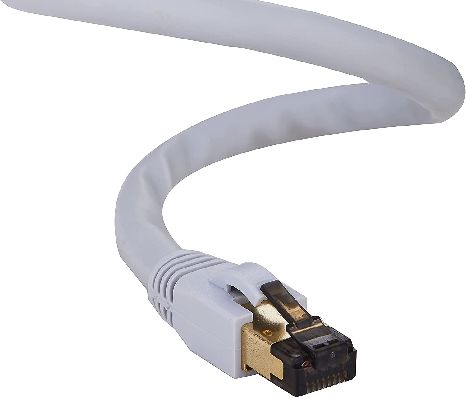 Cat8 White 1Ft Sftp Ethernet Patch Cable 40Gbps 2000Mhz Connection